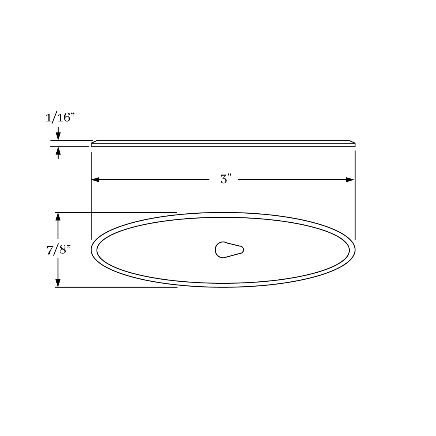 1197 Oval Backplate  