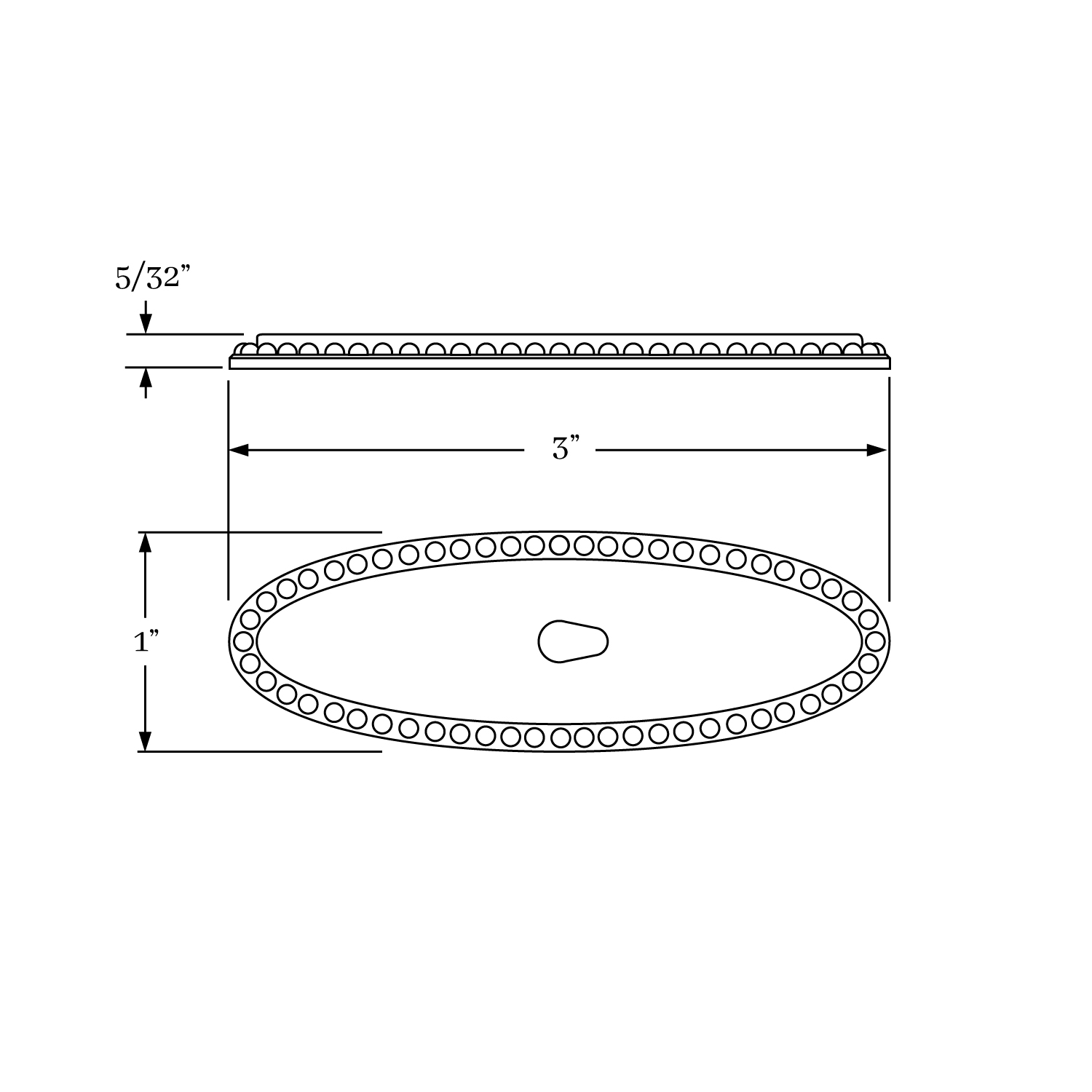 1567 Oval Backplate  