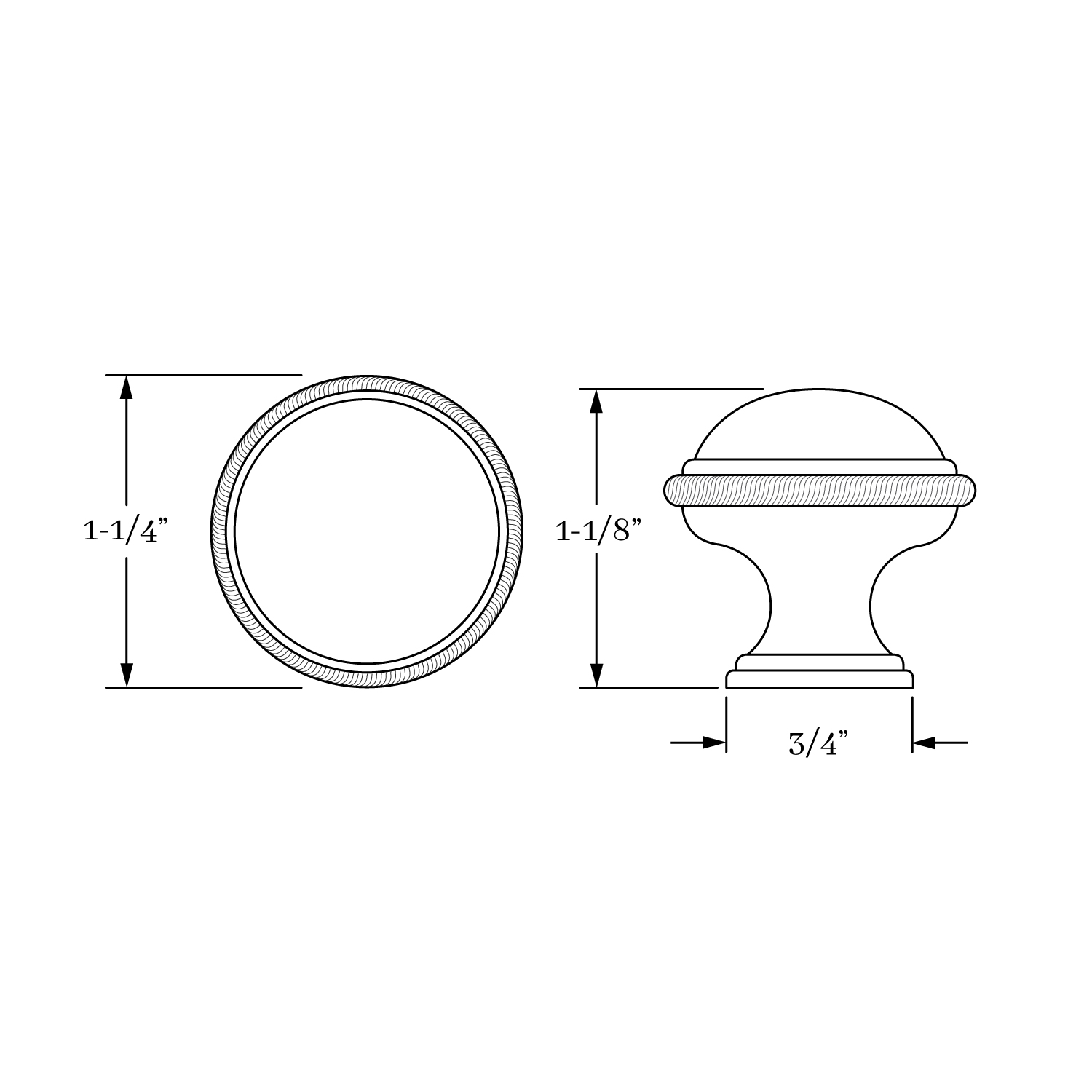 1837 Rope Knob  