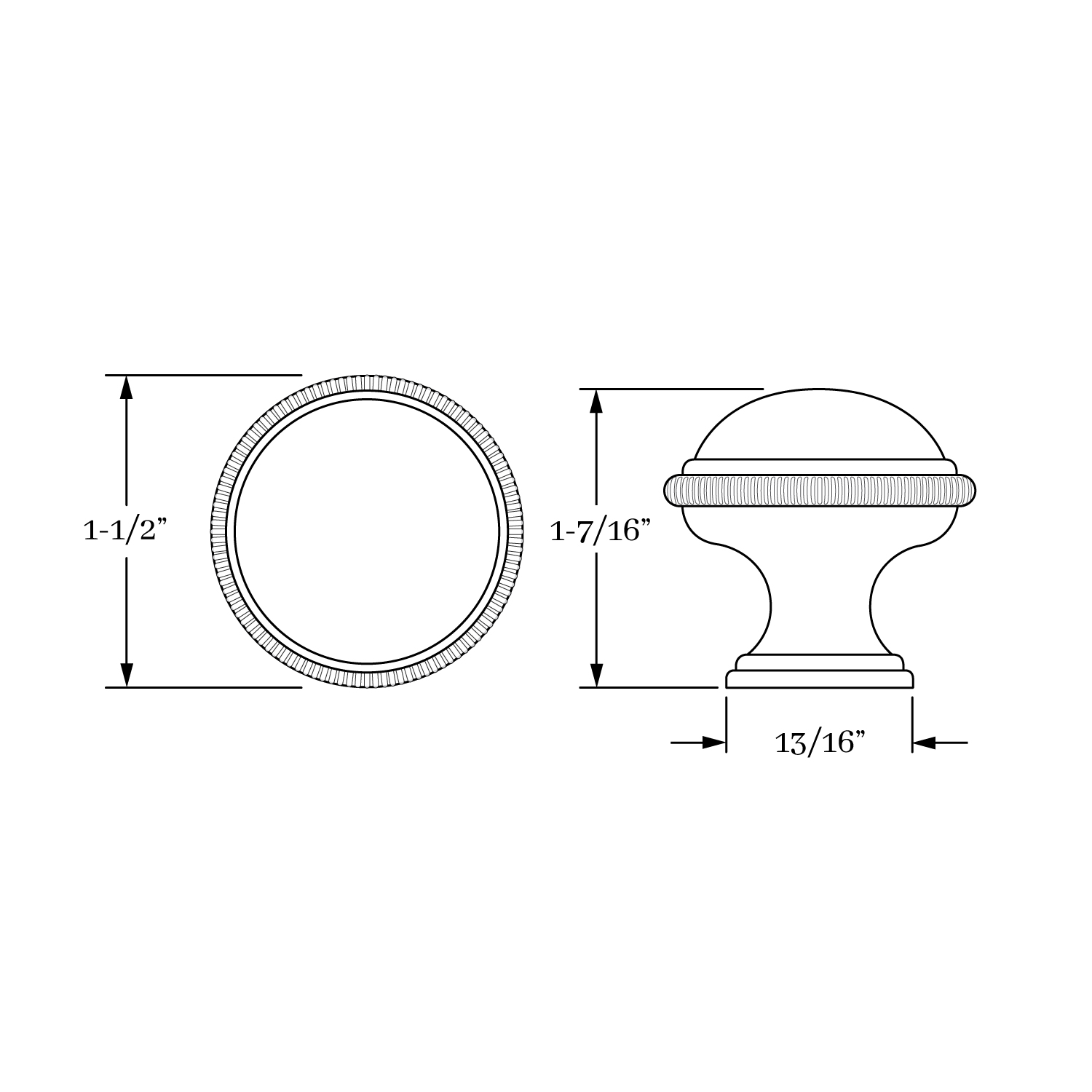 1842 Coin Knob  