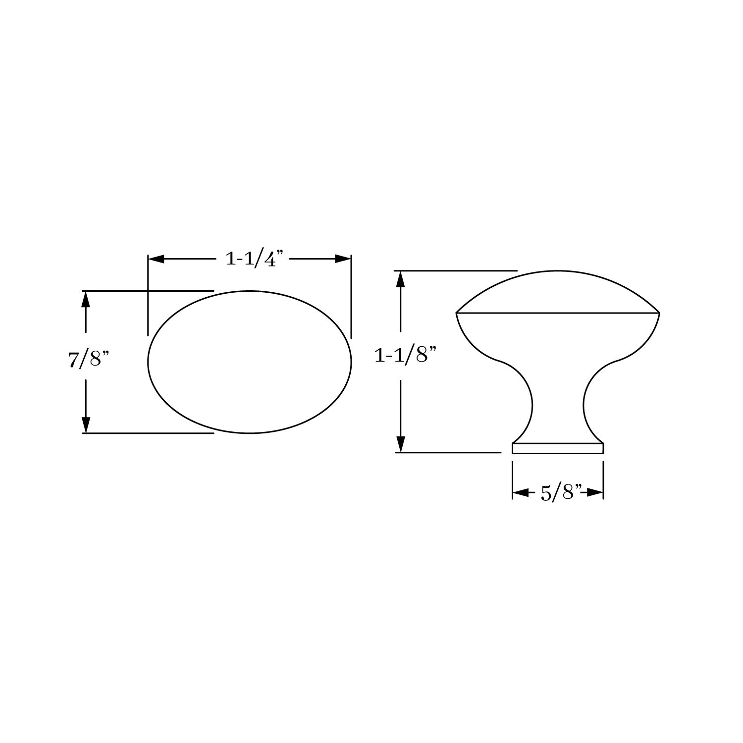 2870 Oval Knob 