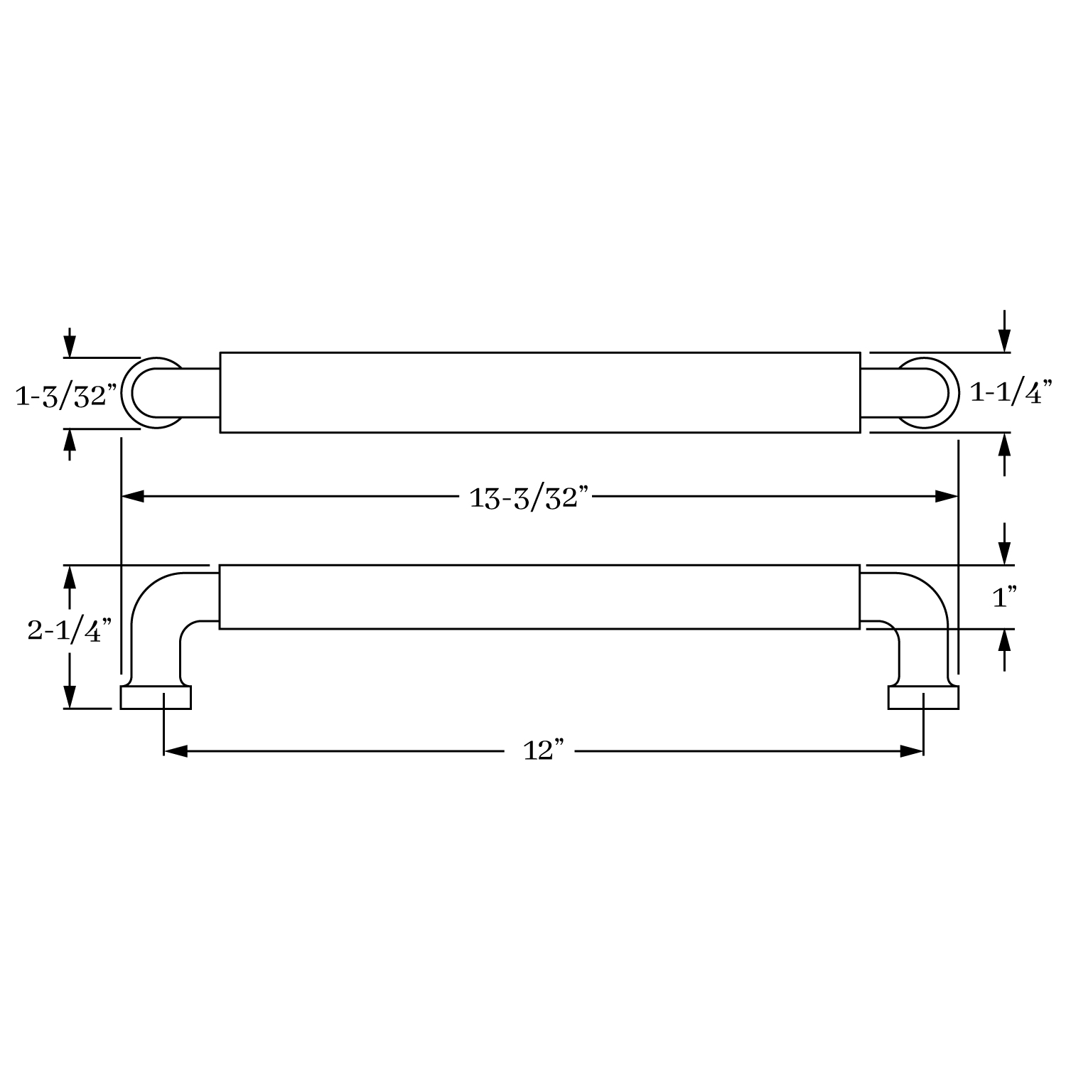 2892 Oval Appliance Pull 