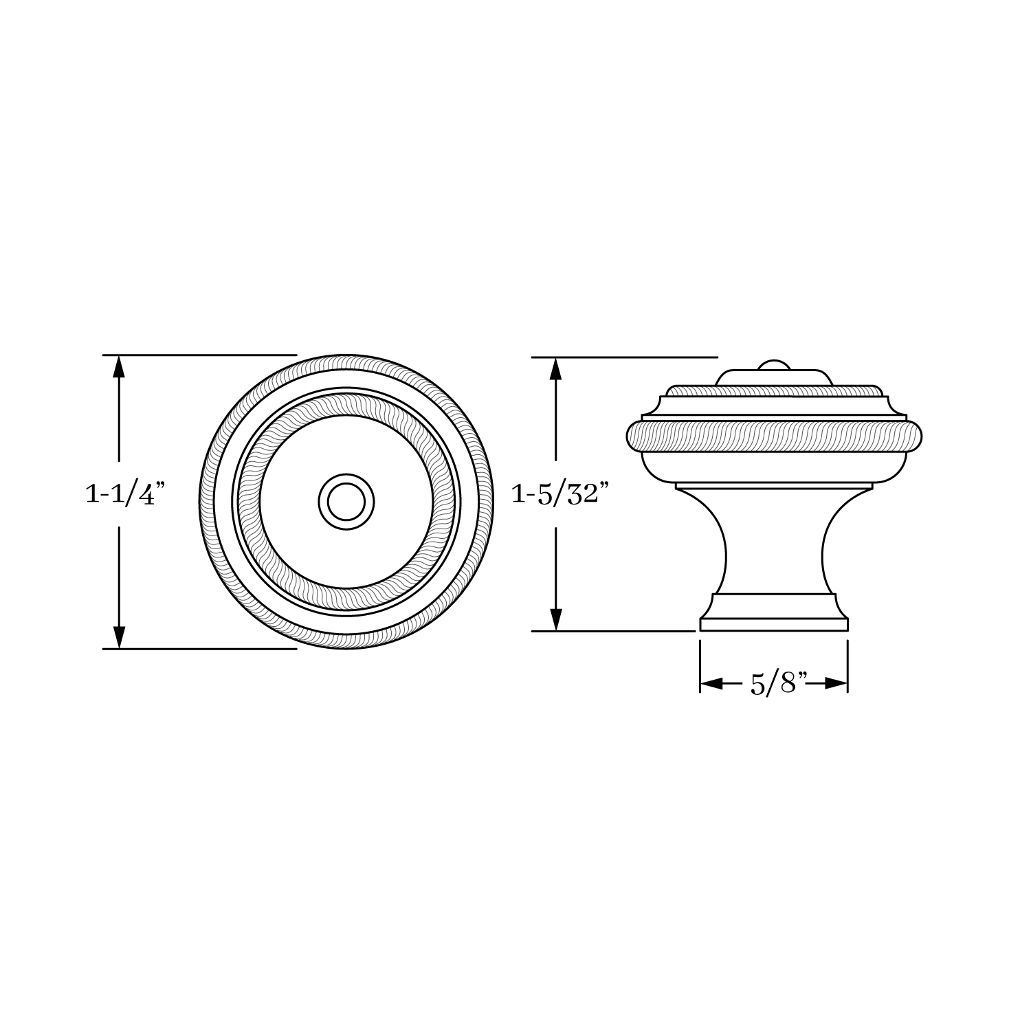 3004 Rope Knob  