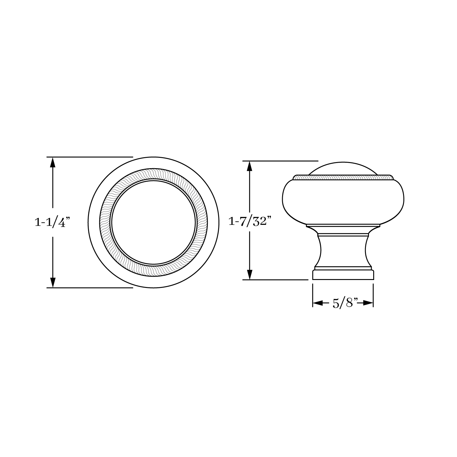 3024 Rope Knob  