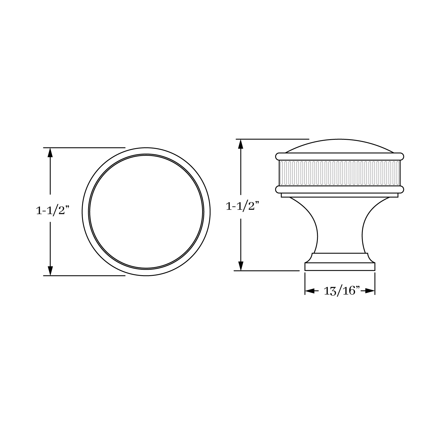 3066 Inset Coin Knob 