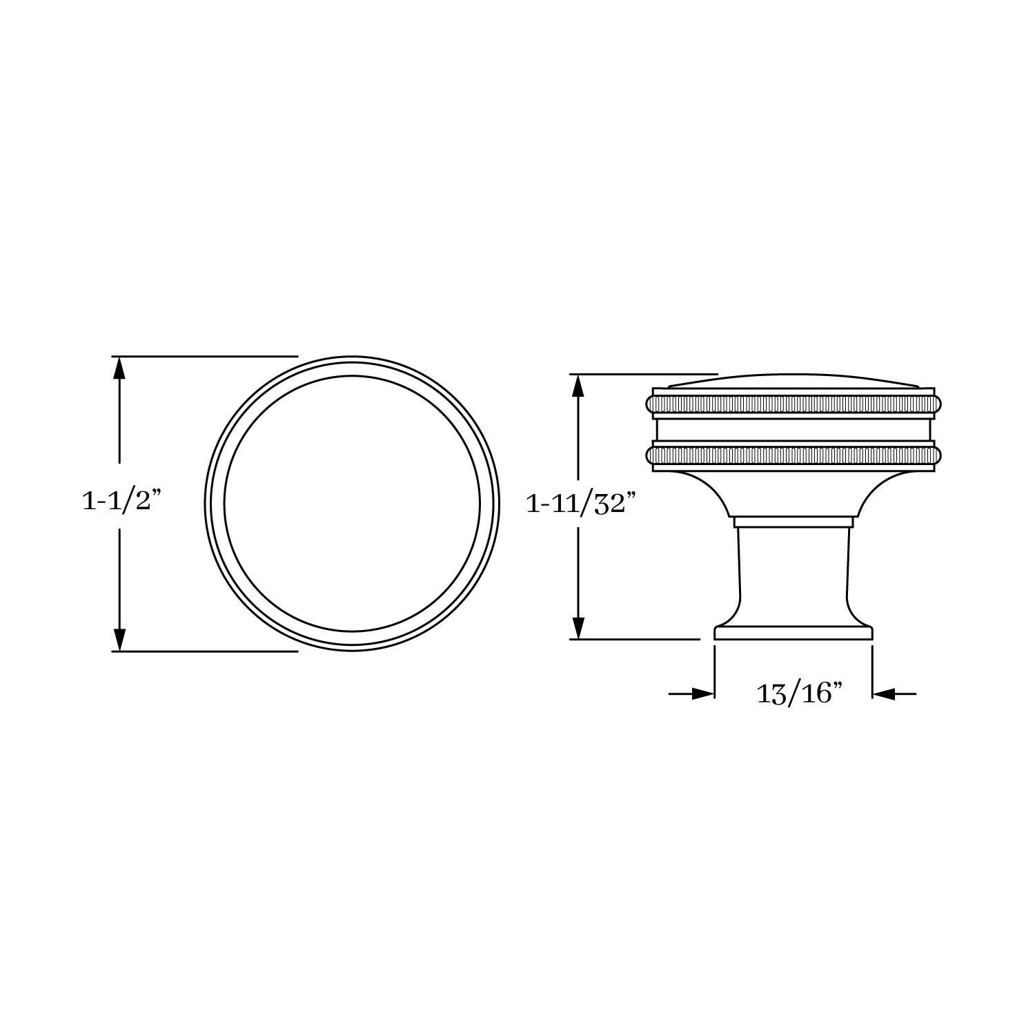 3075 Coin Knob 