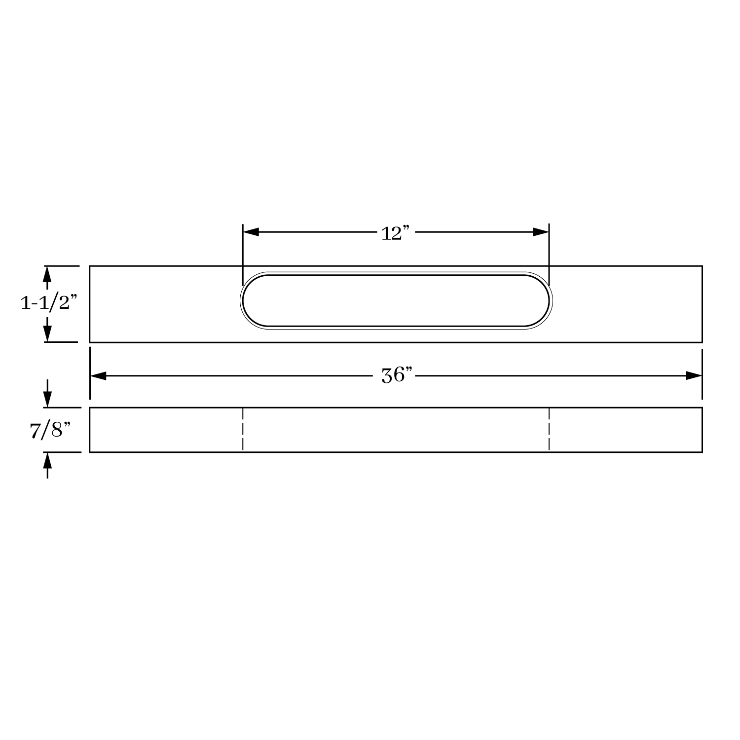 3136 Surface Appliance Pull 