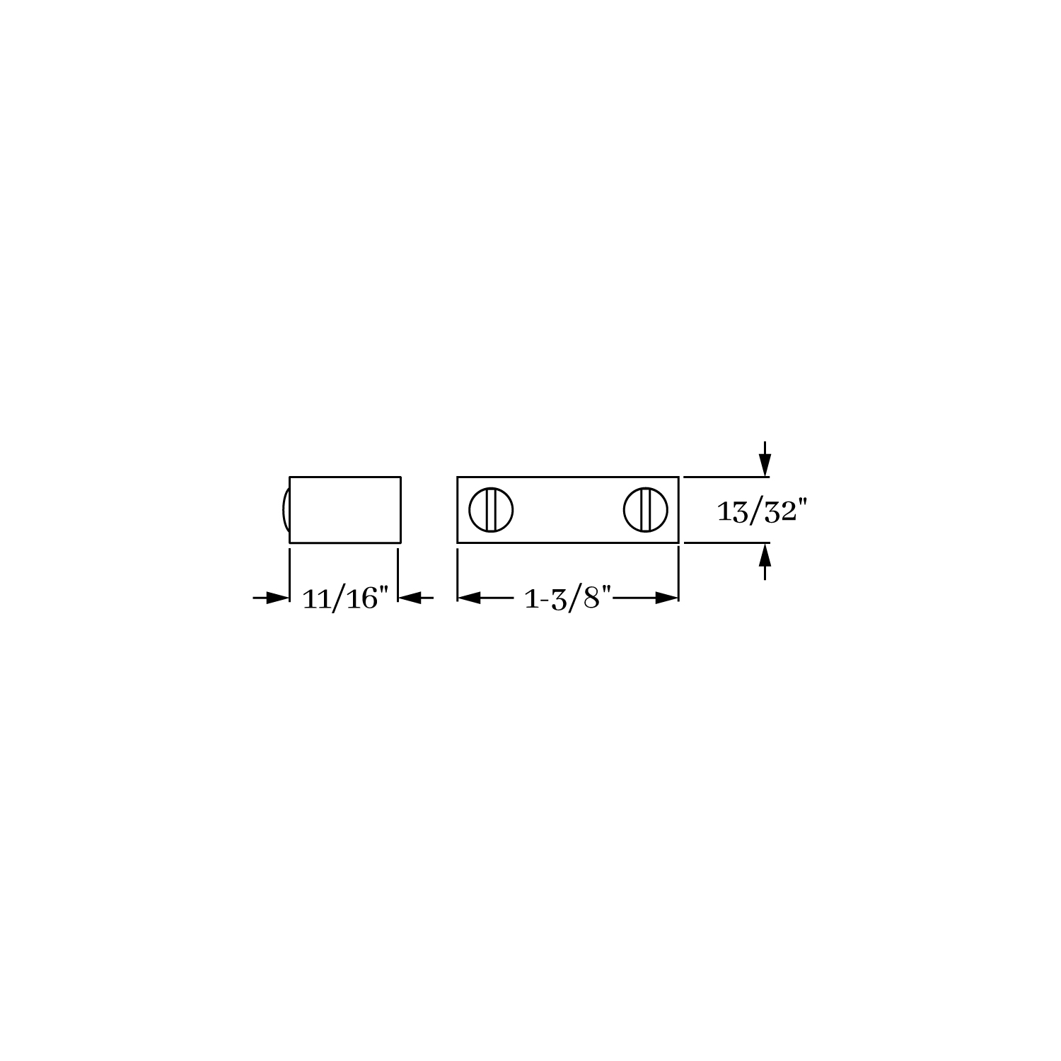 3293 Surface Mount Strike - Square 