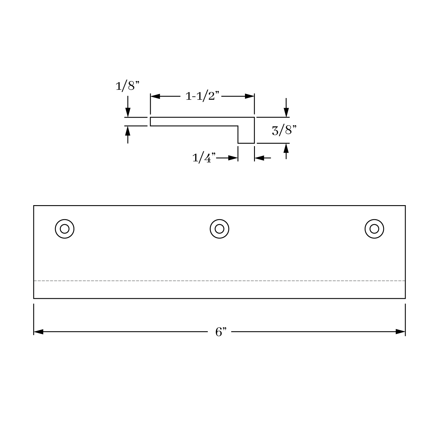 3576 Edge Pull - Square 