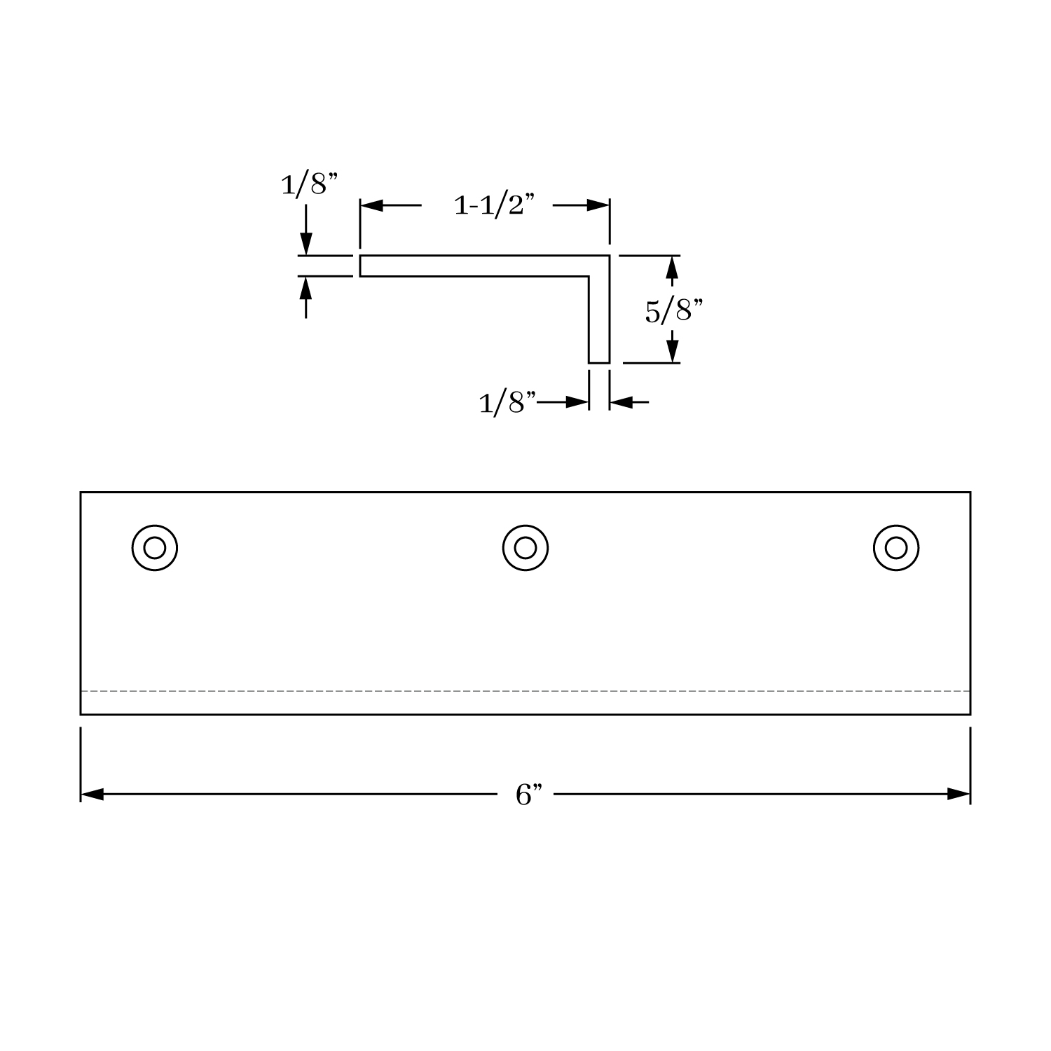 3666 Edge Pull - Angle 