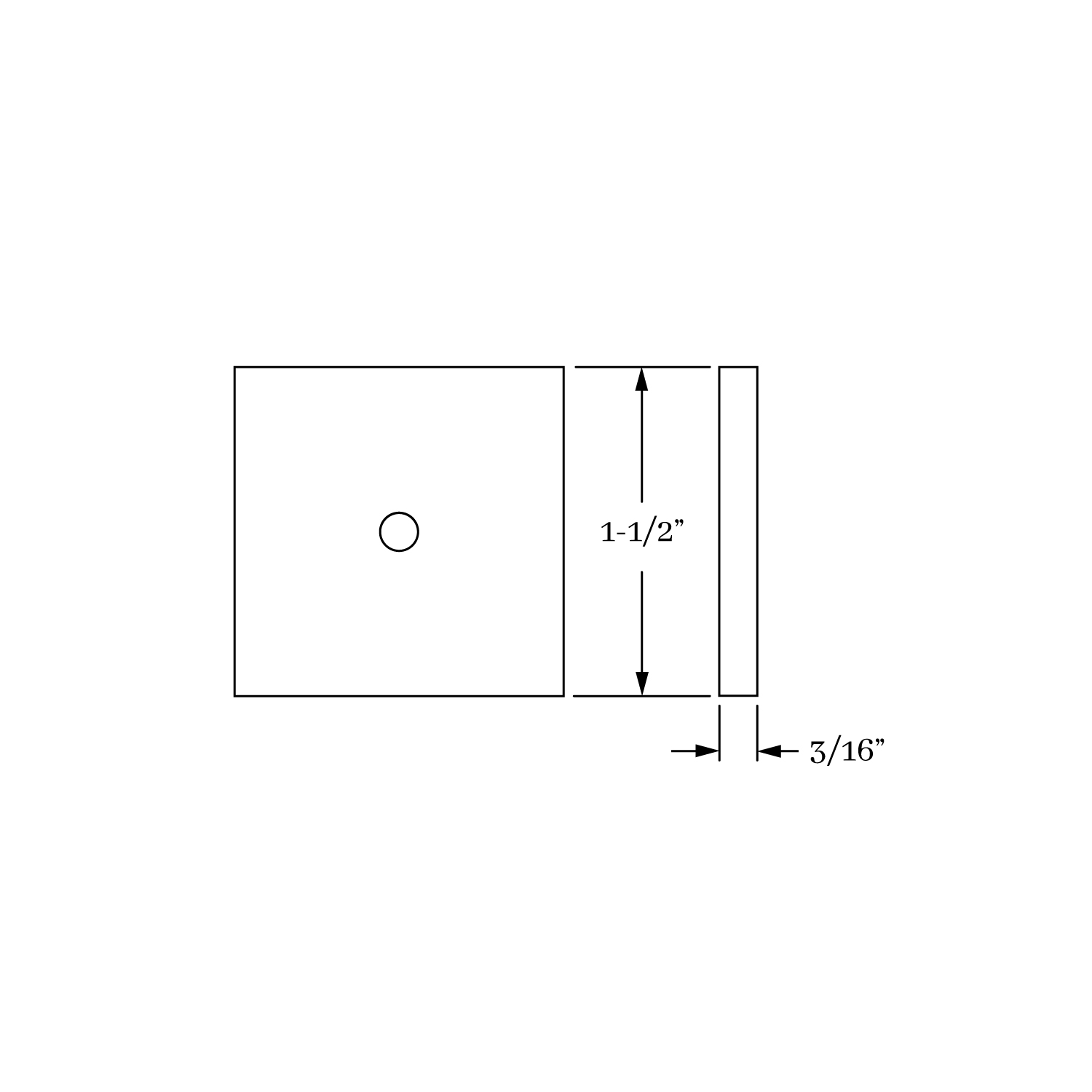 3935 Square Backplate 