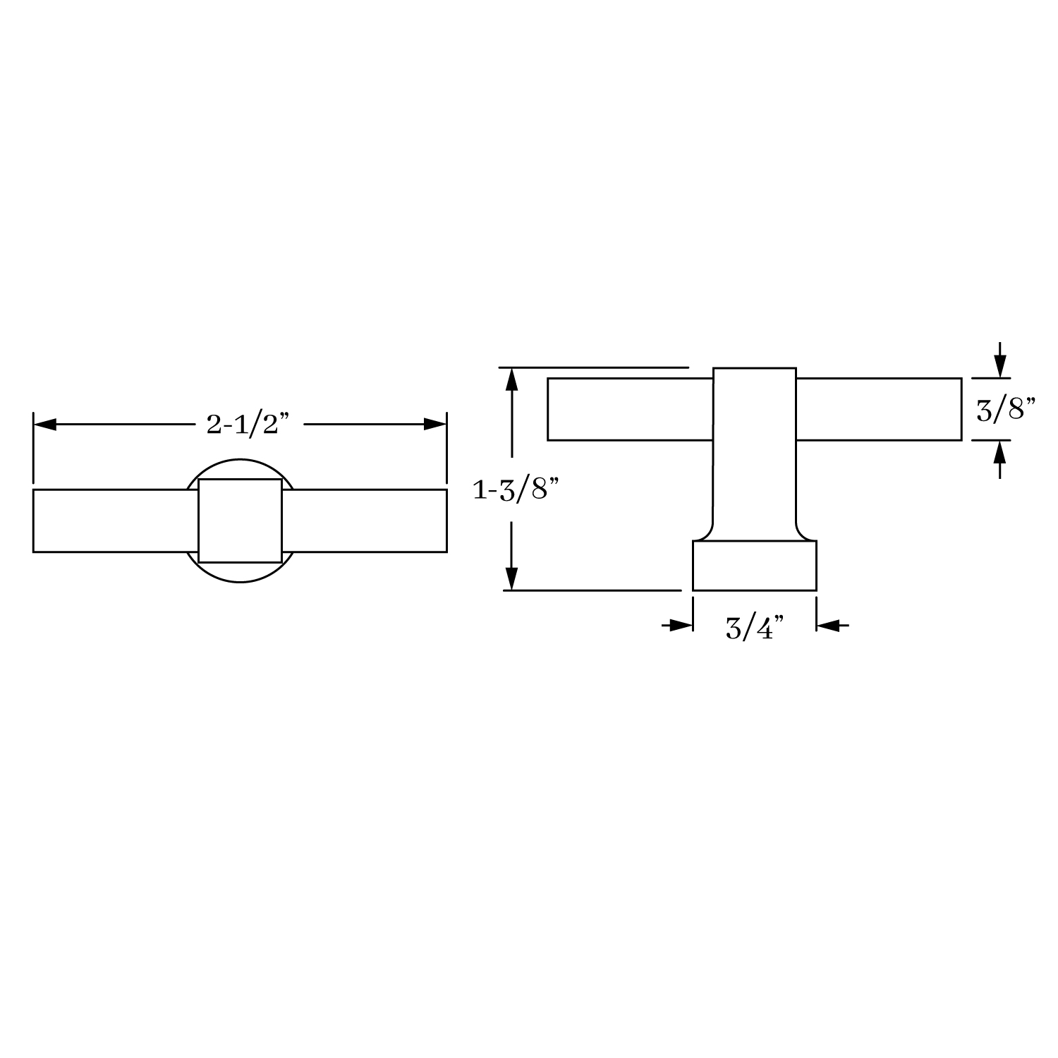 4032 Square T Pull 