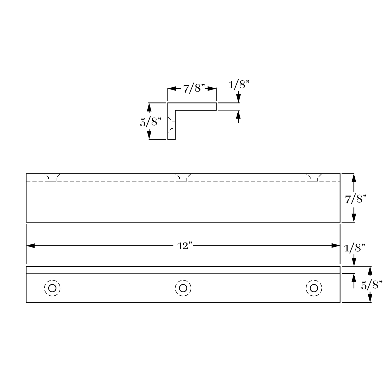 5062 Edge Protector - 1/8  w/ Backmount 