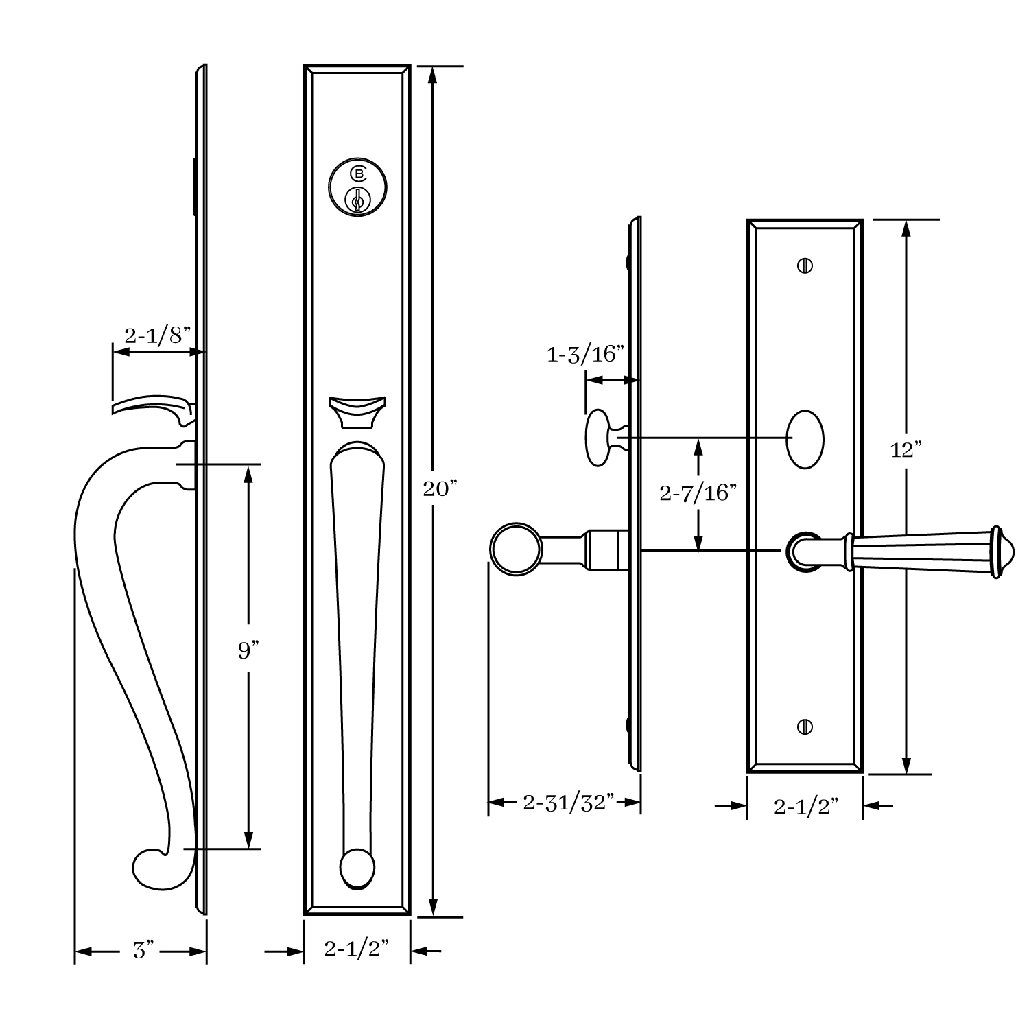 13000 Chautauqua Entrance Handle Set