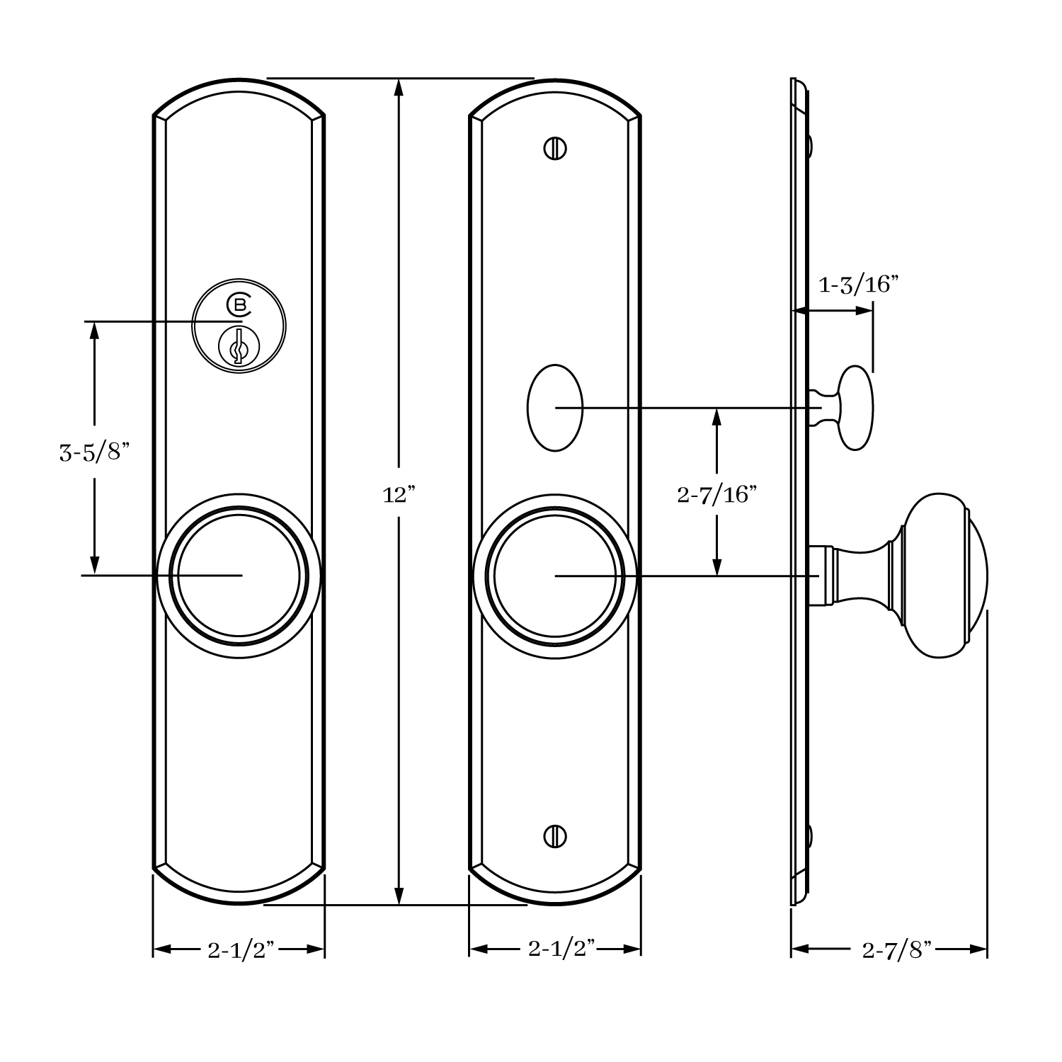 13116 Chautauqua Entrance Knob Set