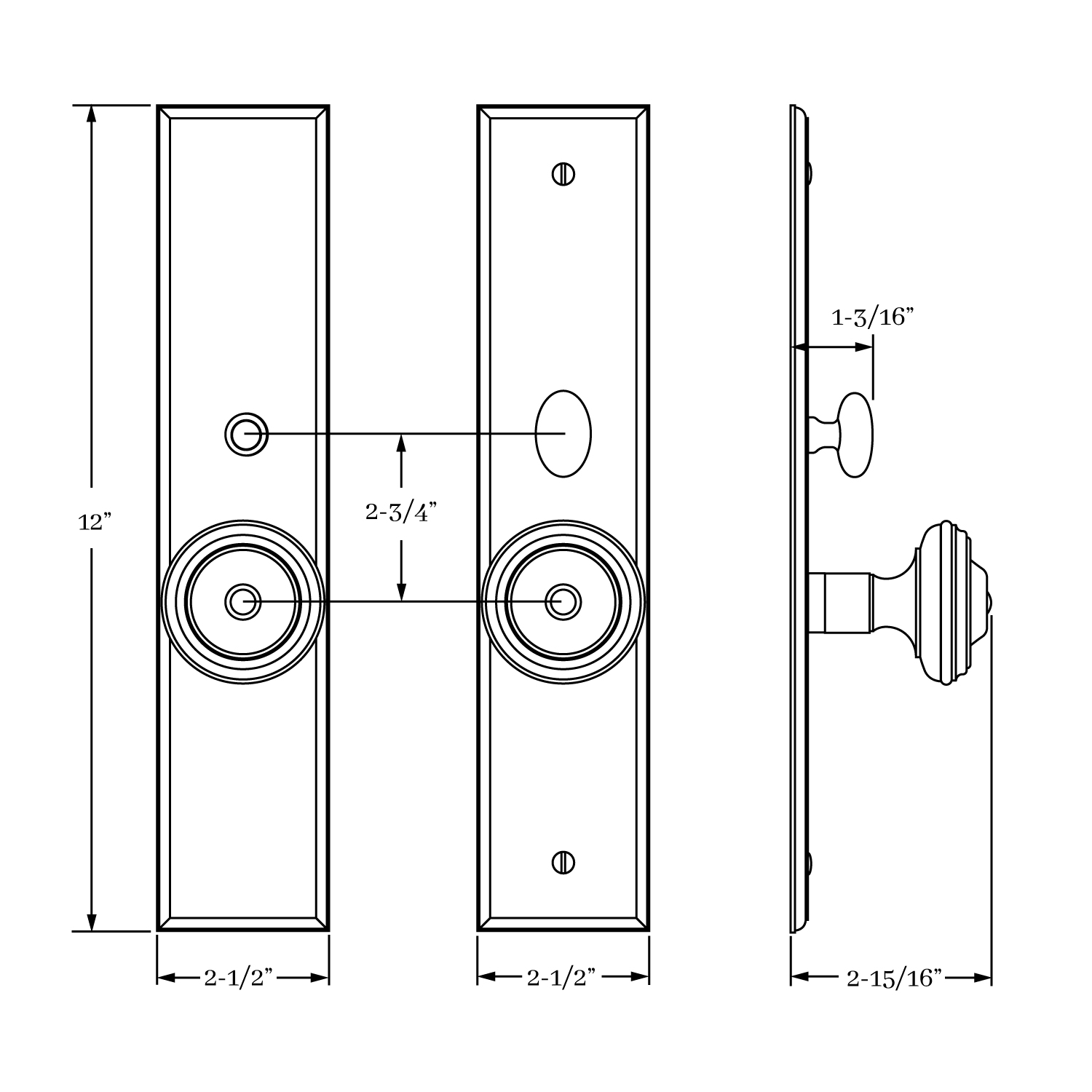 13644 Chautauqua Knob and Escutcheon