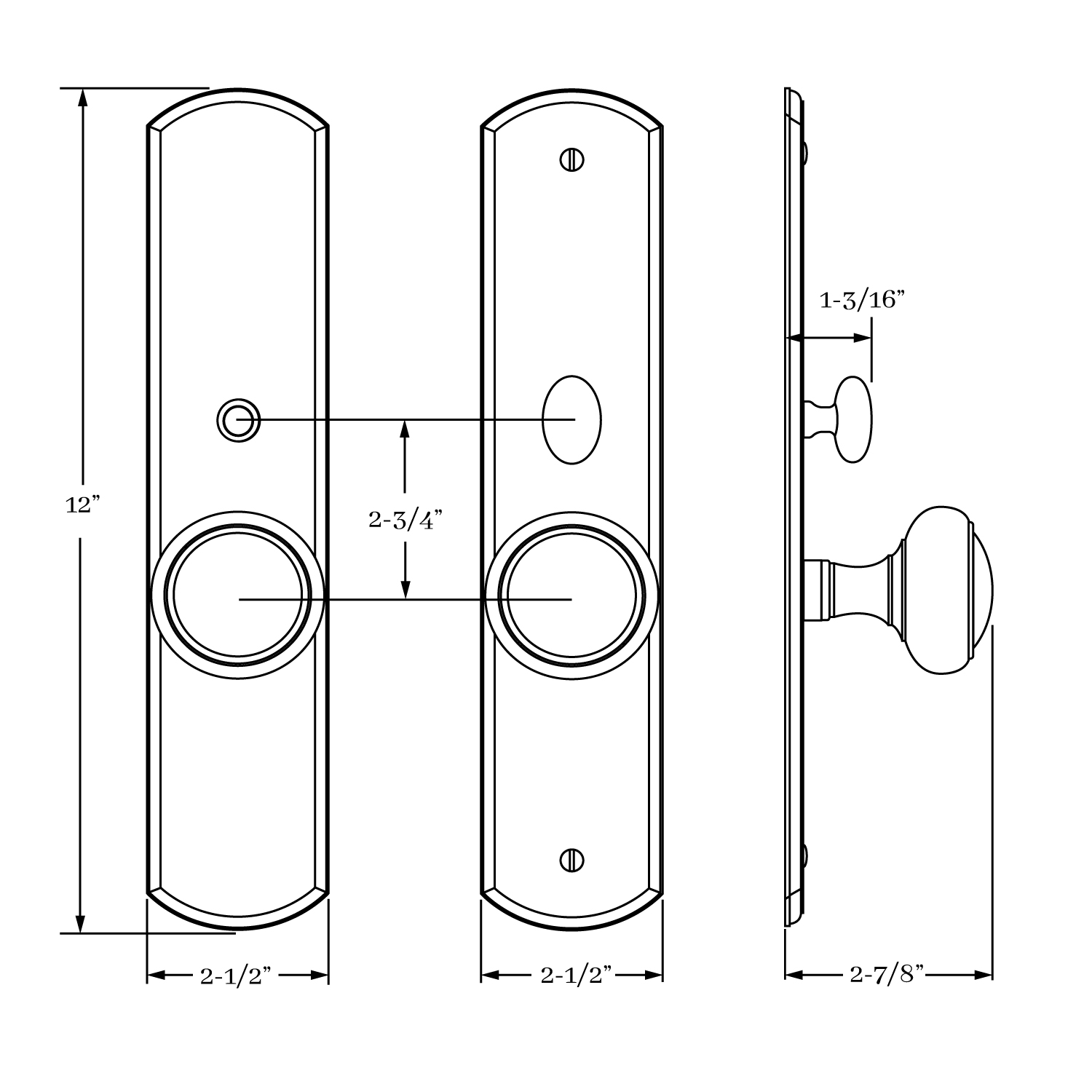 13654 Chautauqua Knob and Escutcheon