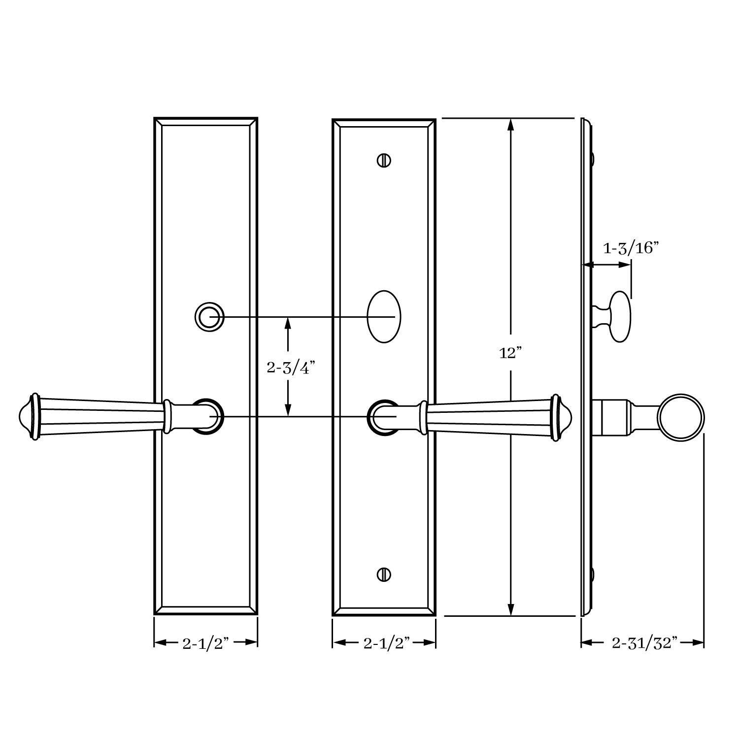 13744 Chautauqua Lever and Escutcheon