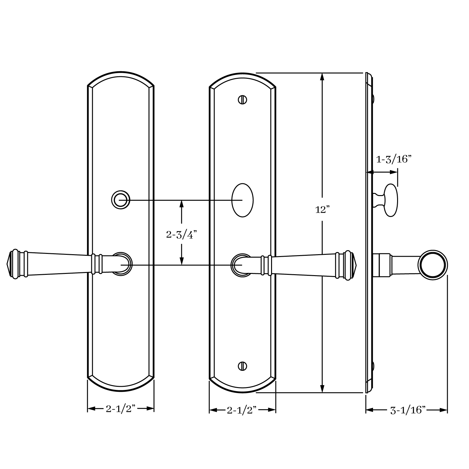 13754 Chautauqua Lever and Escutcheon