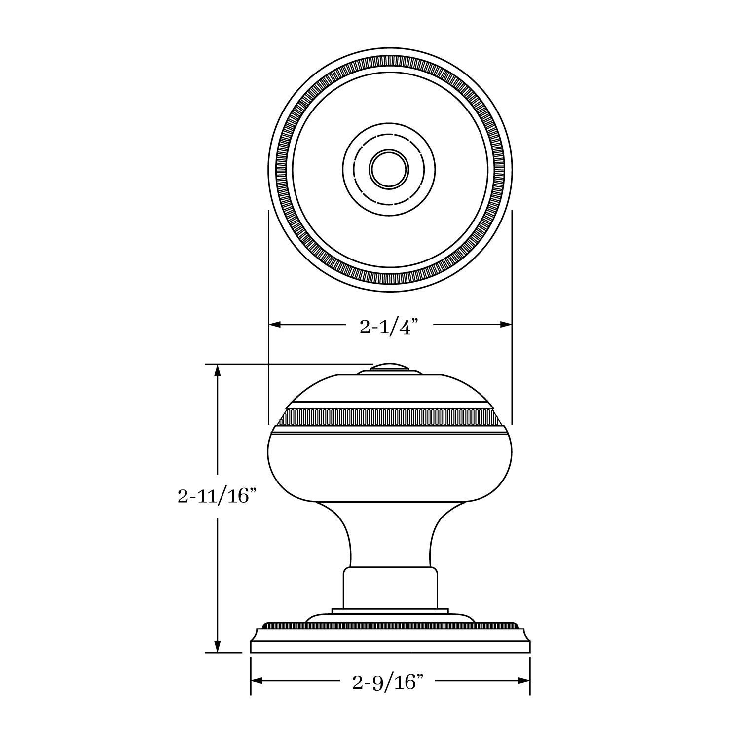 14015 Chautauqua Coin Knob and Rose