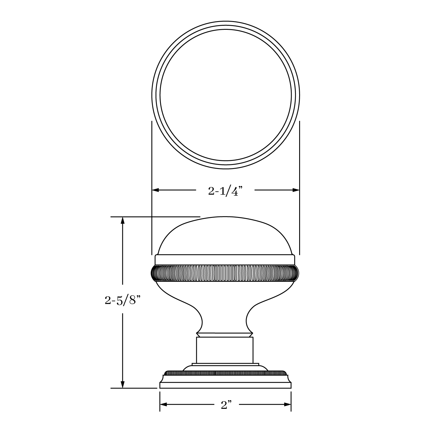 14105 Chautauqua Coin Knob and Rose