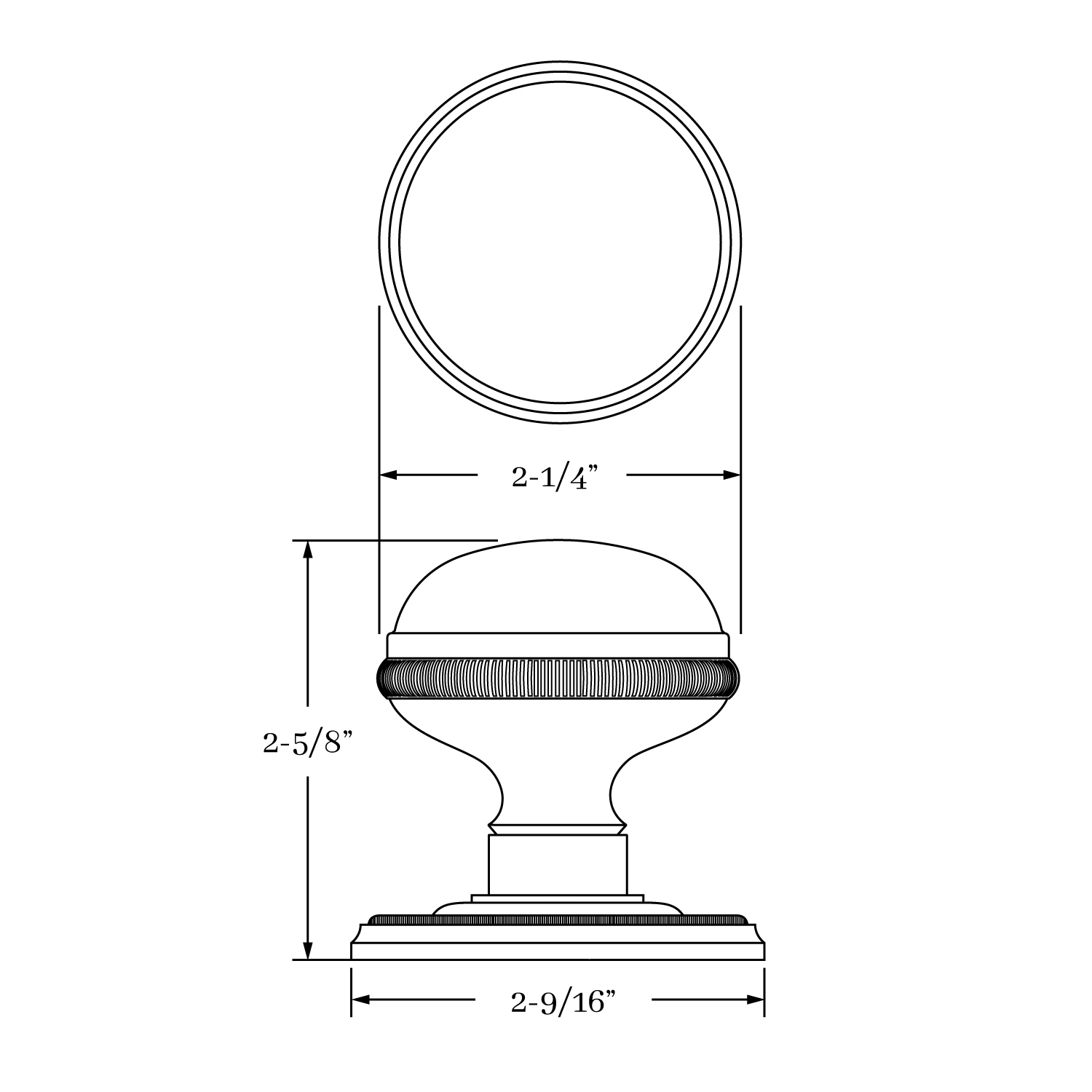 14115 Chautauqua Coin Knob and Rose