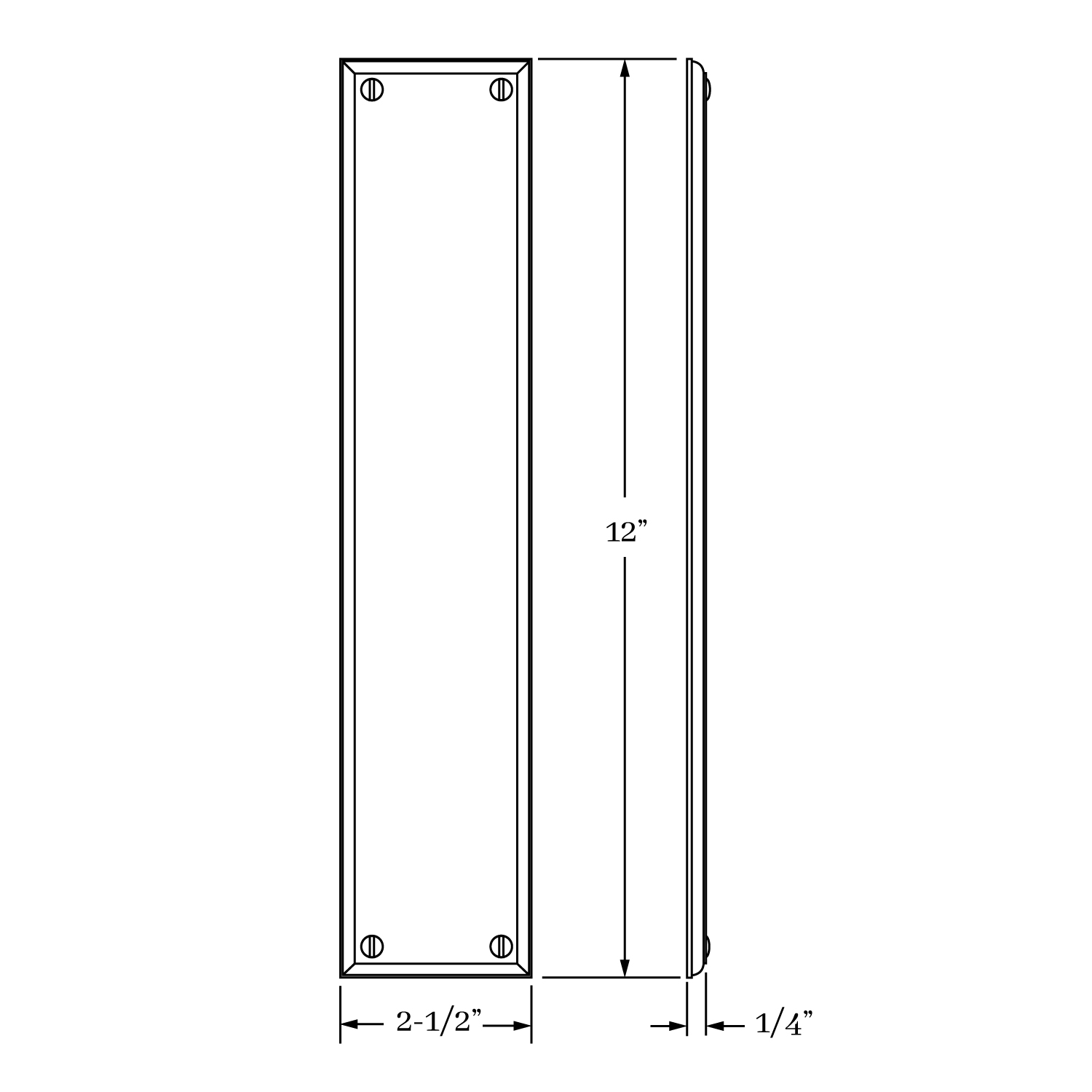 14803 Chautauqua Push Plate