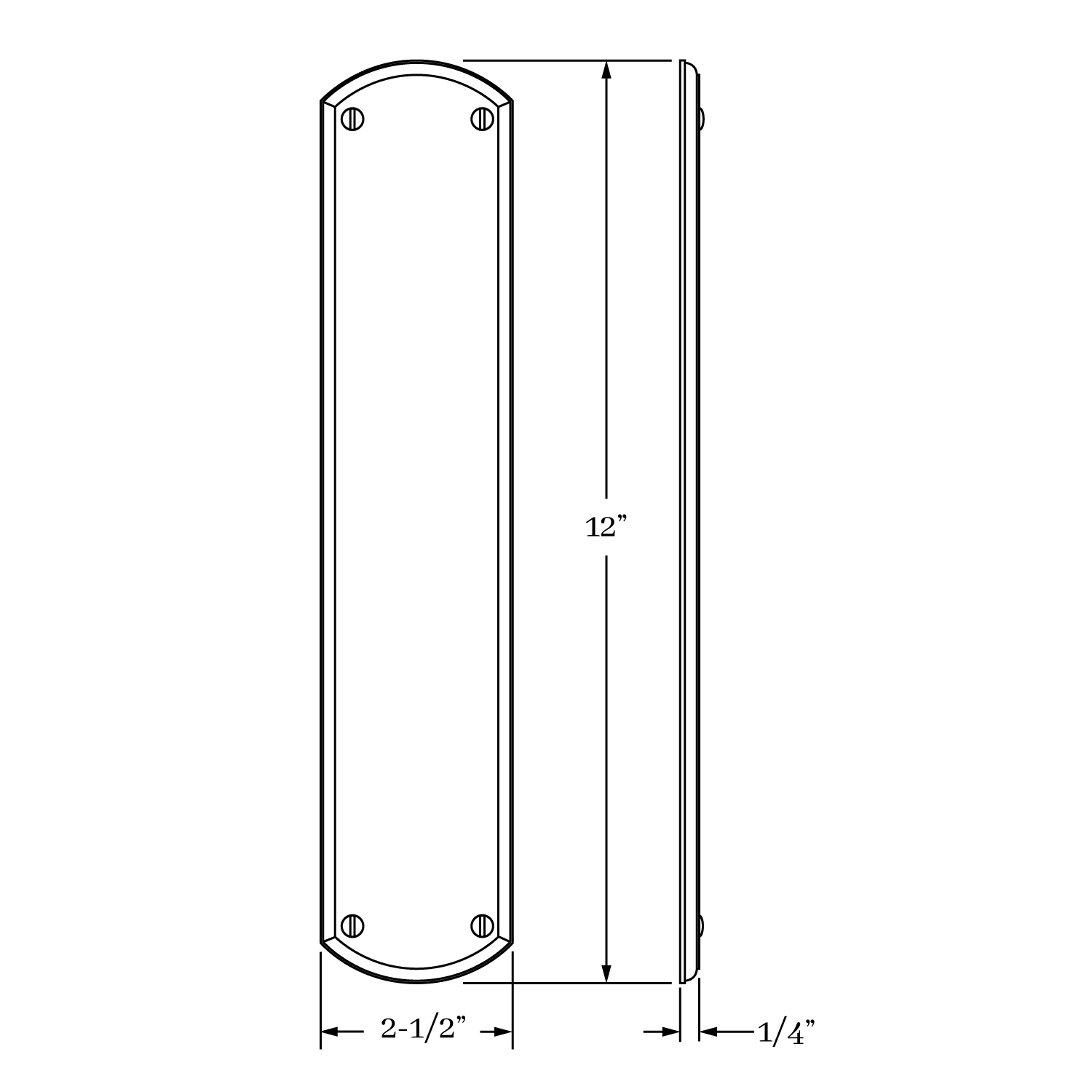 14808 Chautauqua Push Plate