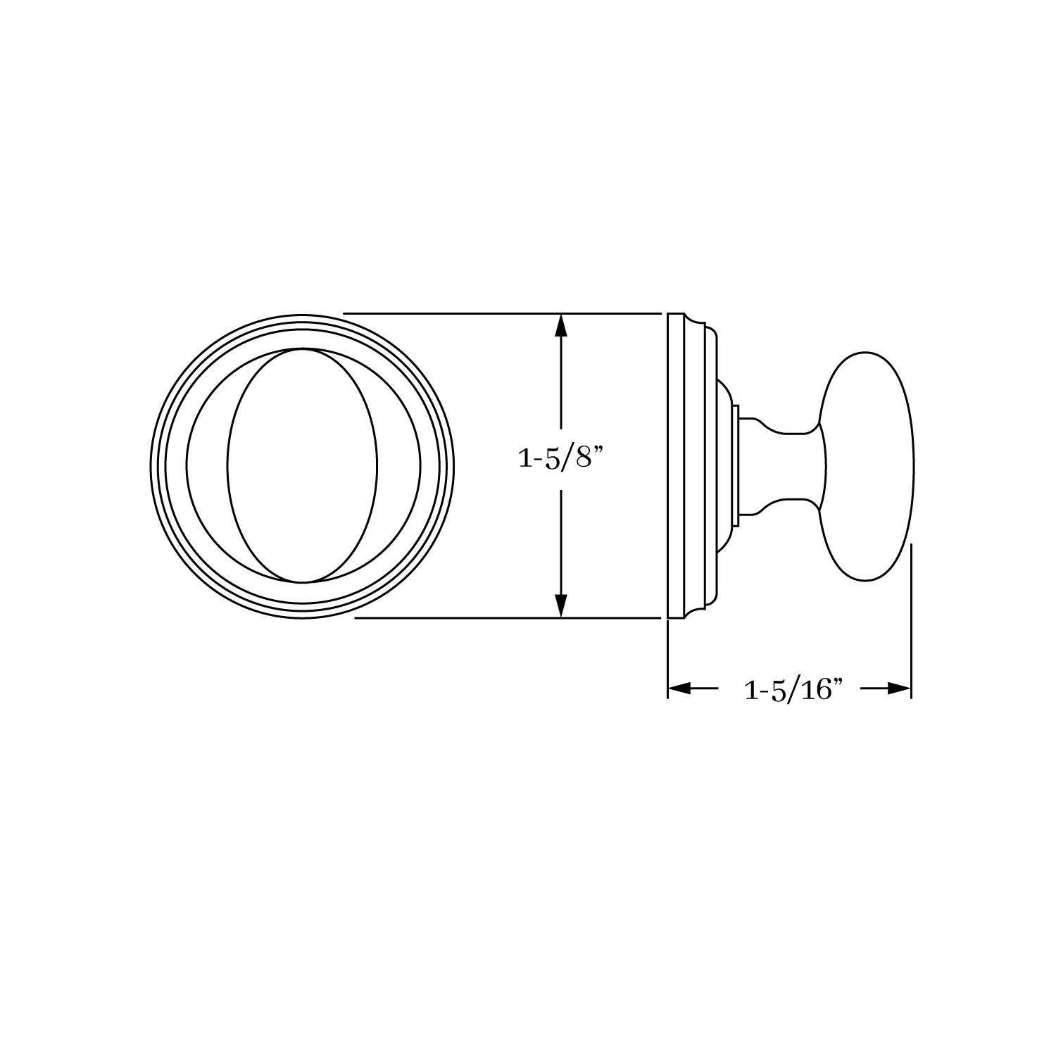 14902 Chautauqua Mortise Bolt