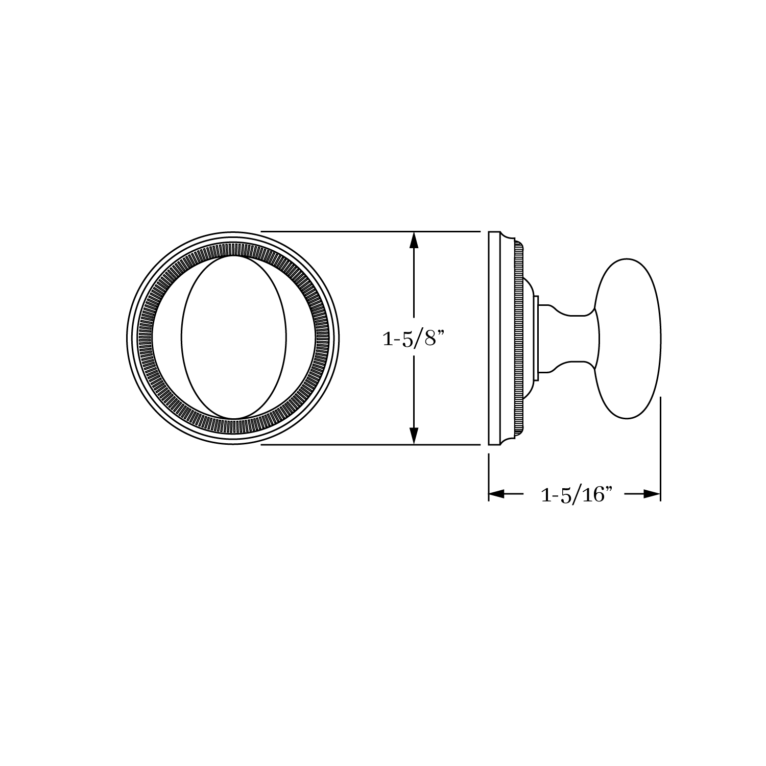 14908 Chautauqua Coin Mortise Bolt