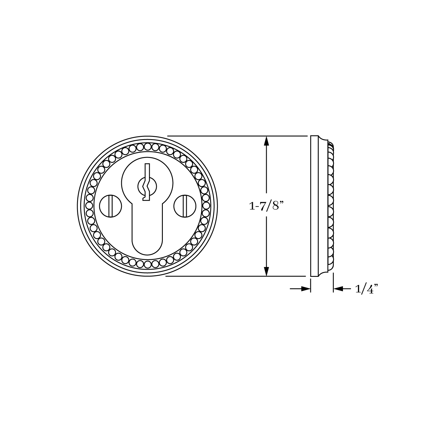 14992 Chautauqua Bead Euro Cylinder Collar