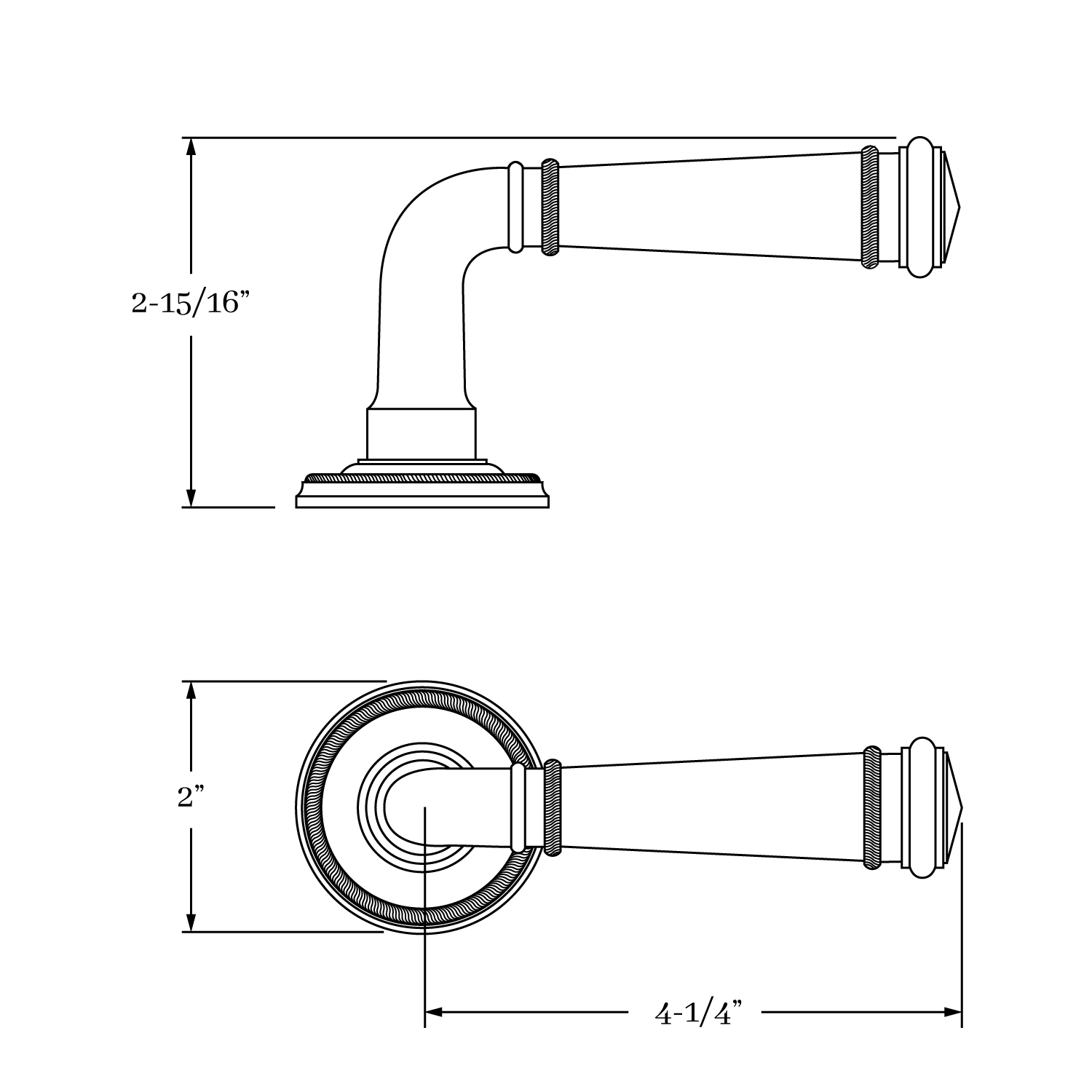 16005 Chautauqua Rope Lever and Rose