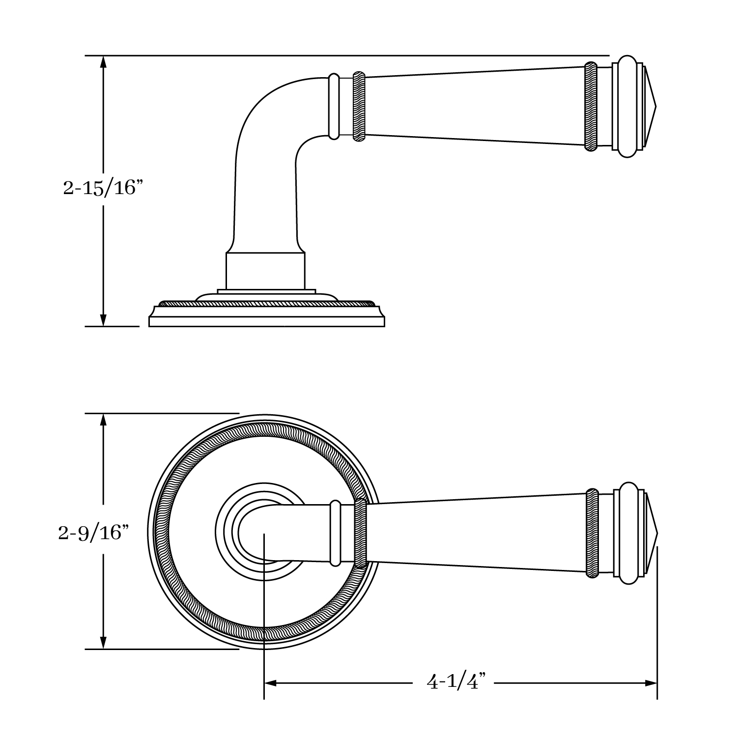 16015 Chautauqua Rope Lever and Rose