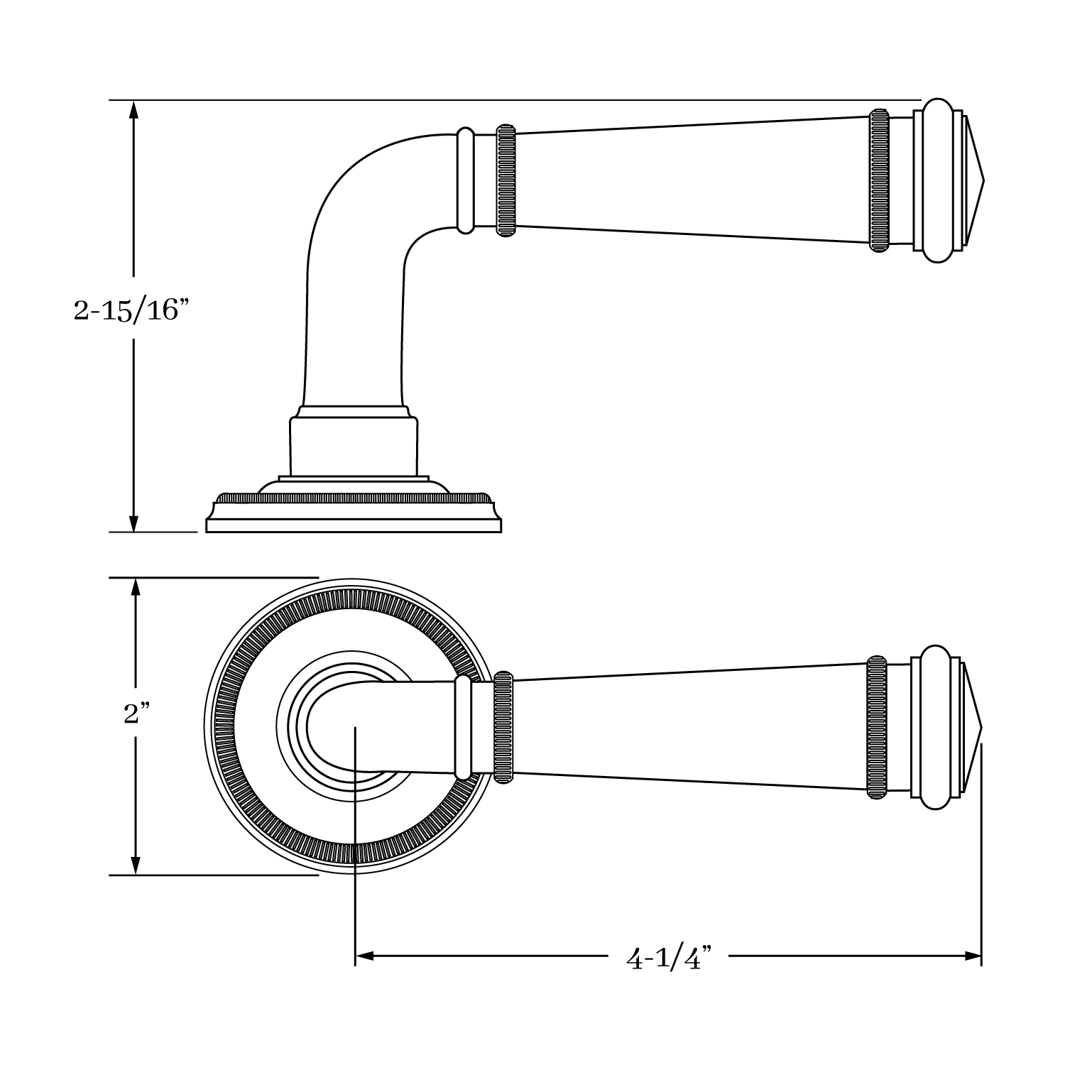 16045 Chautauqua Coin Lever and Rose