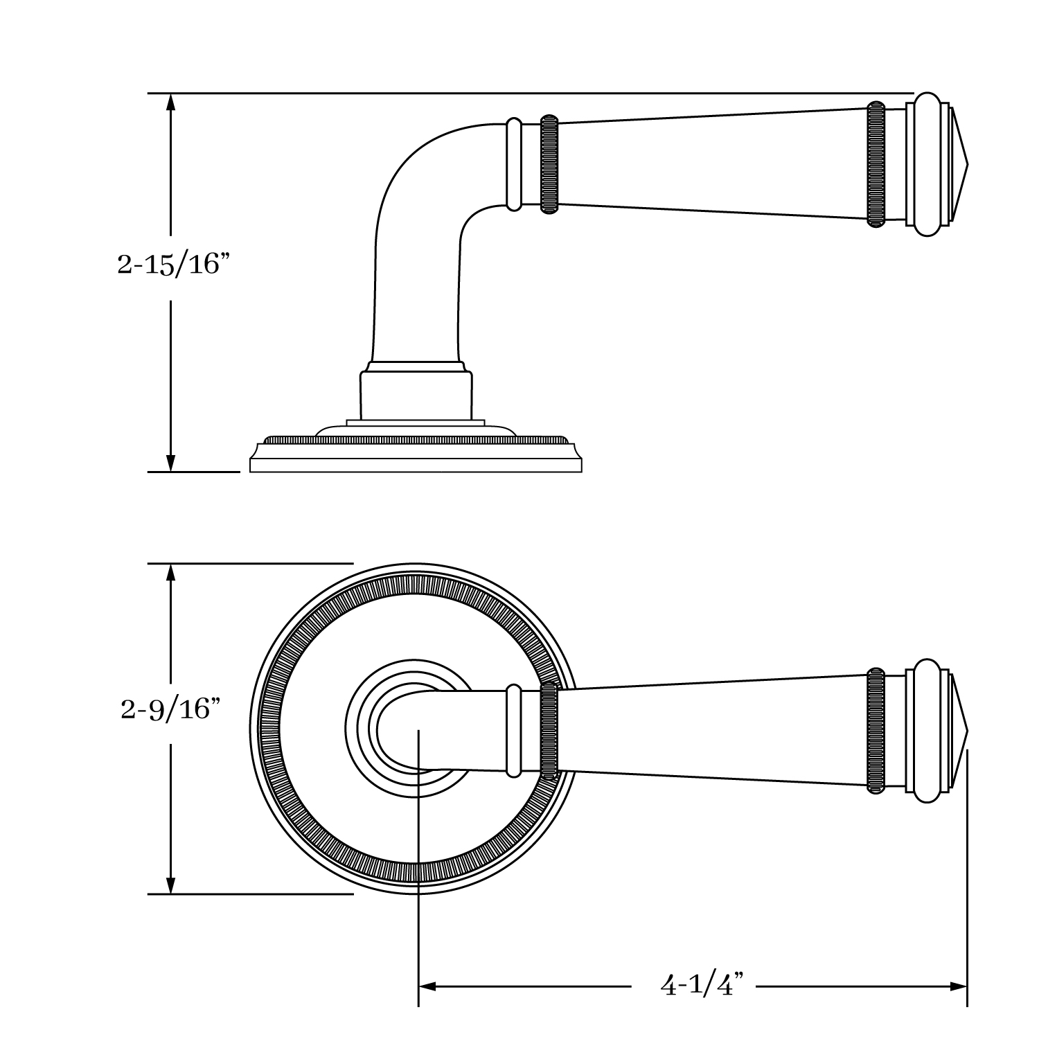 16055 Chautauqua Coin Lever and Rose