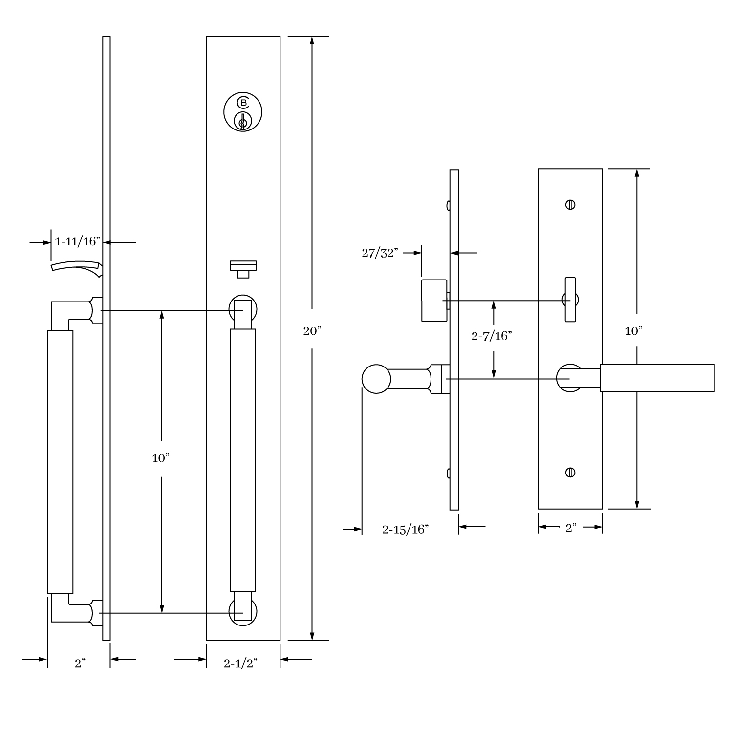 17000 Après Entrance Handle Set