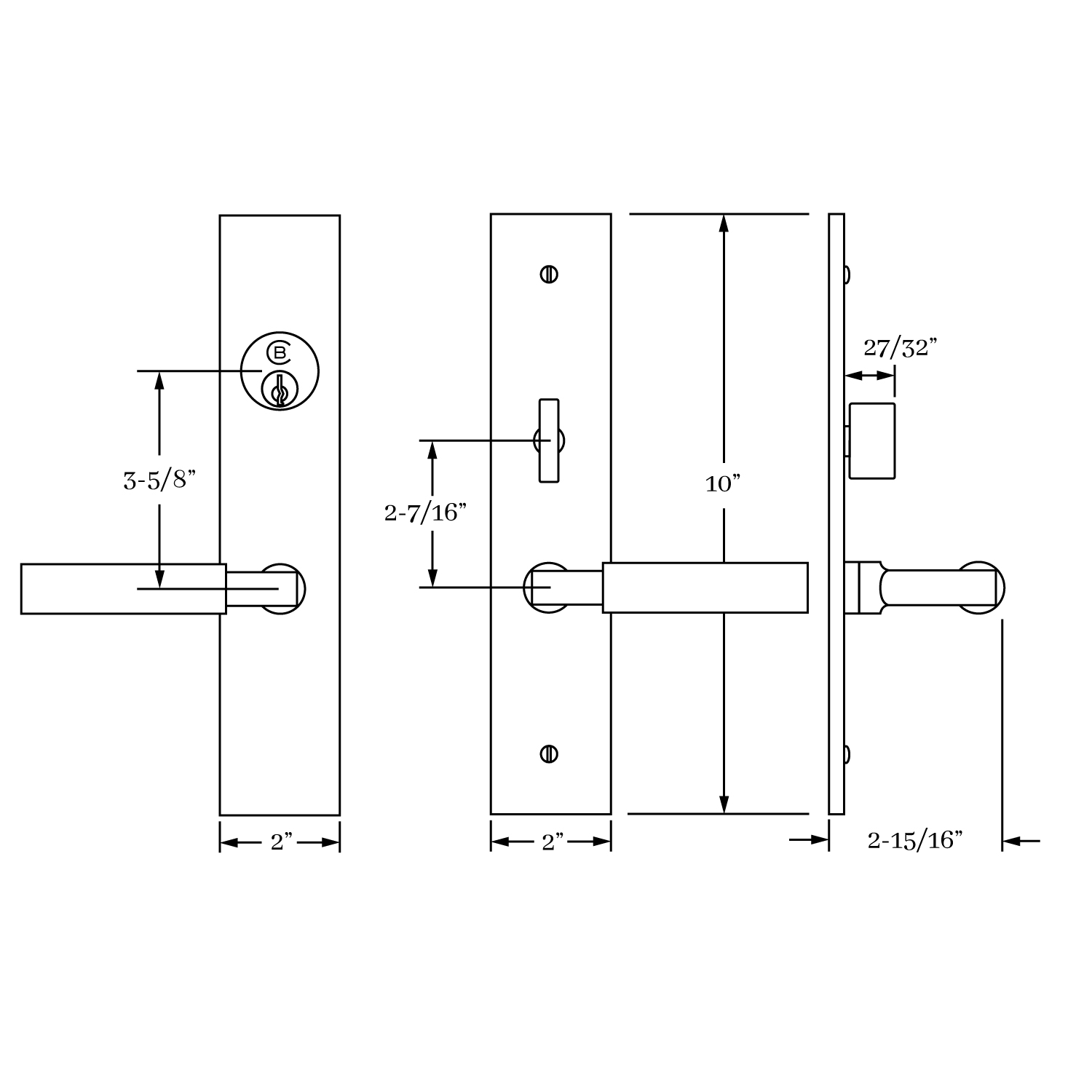 17010 Après Entrance Lever Set