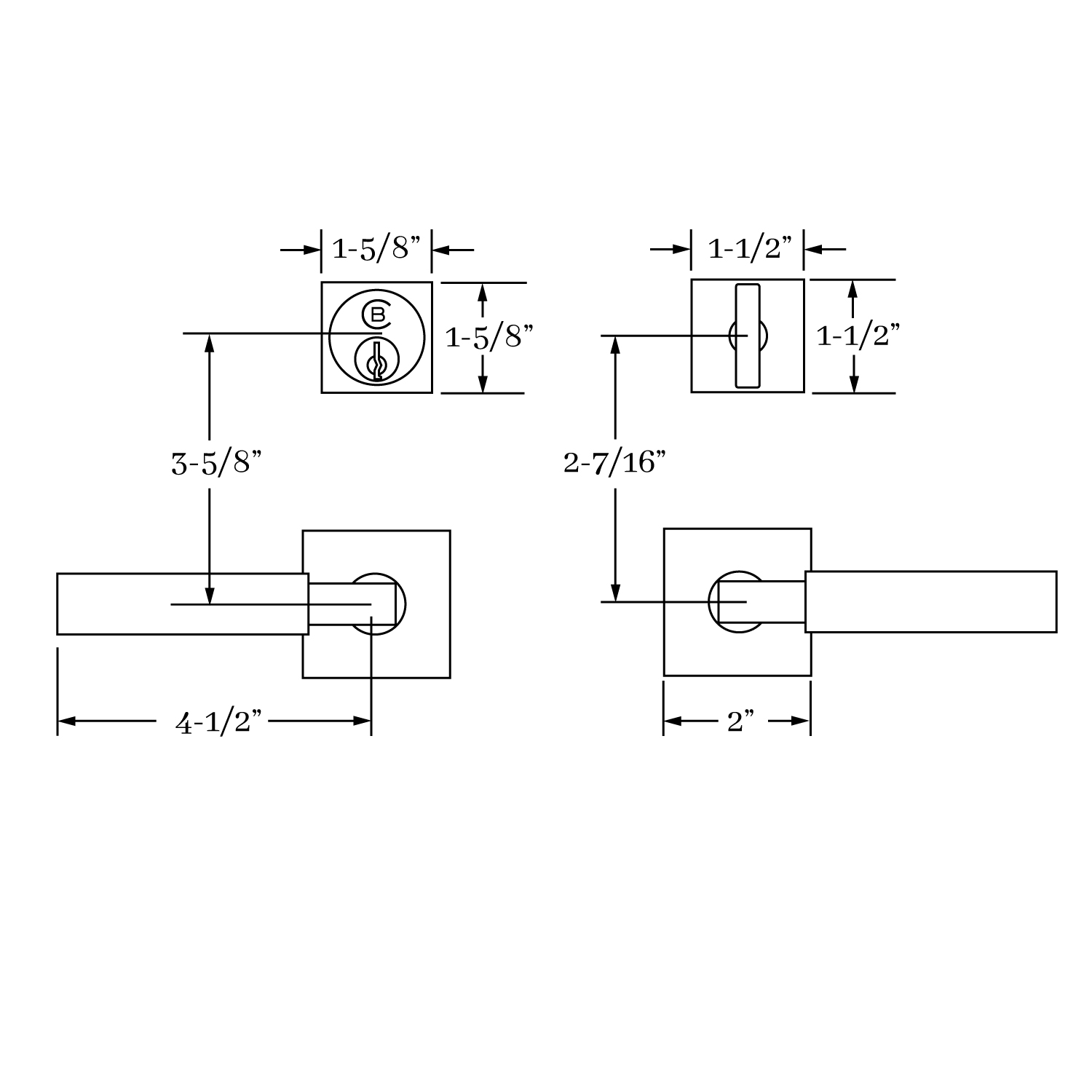 17016 Après Entrance Lever Set<br>Sectional