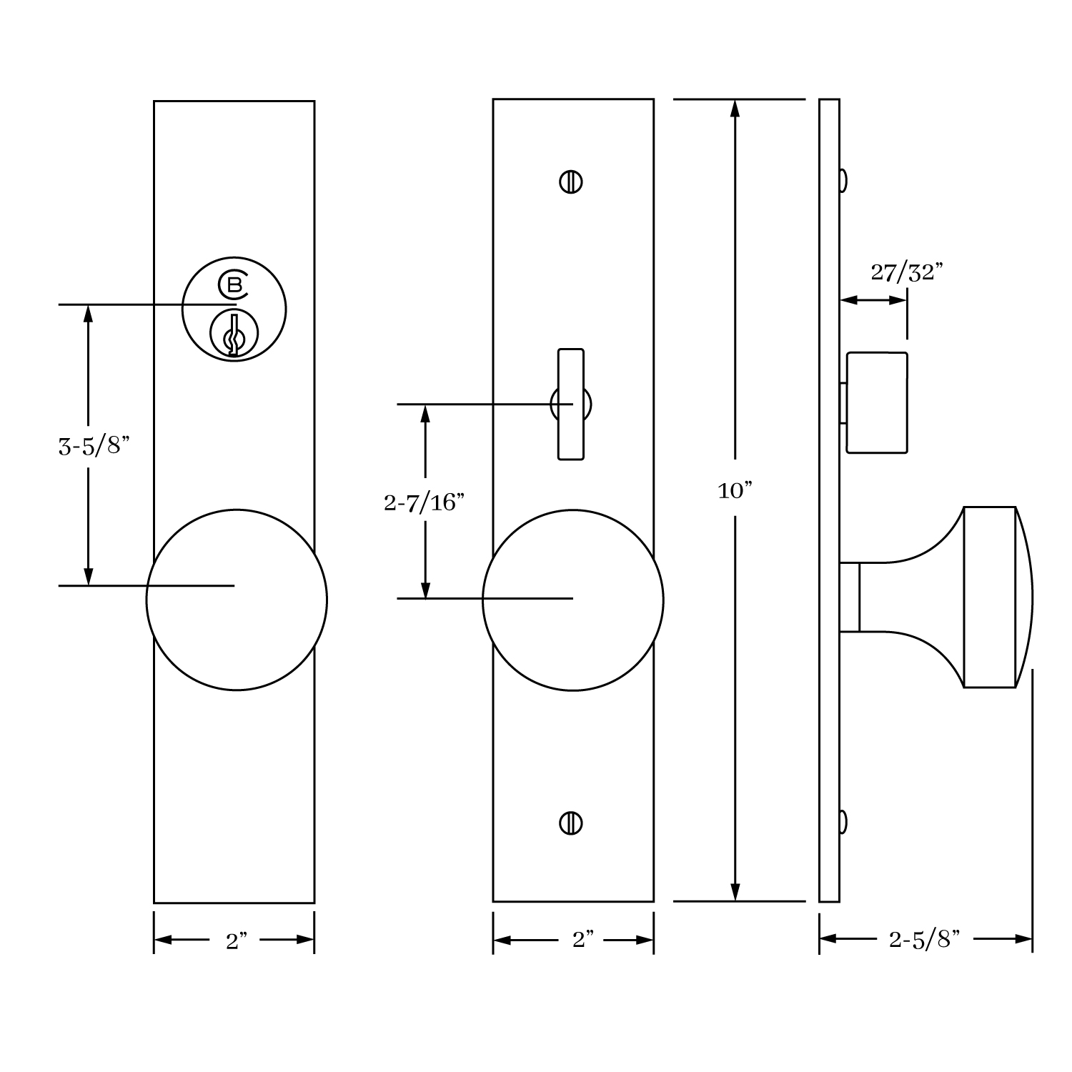 17020 Après Entrance Knob Set