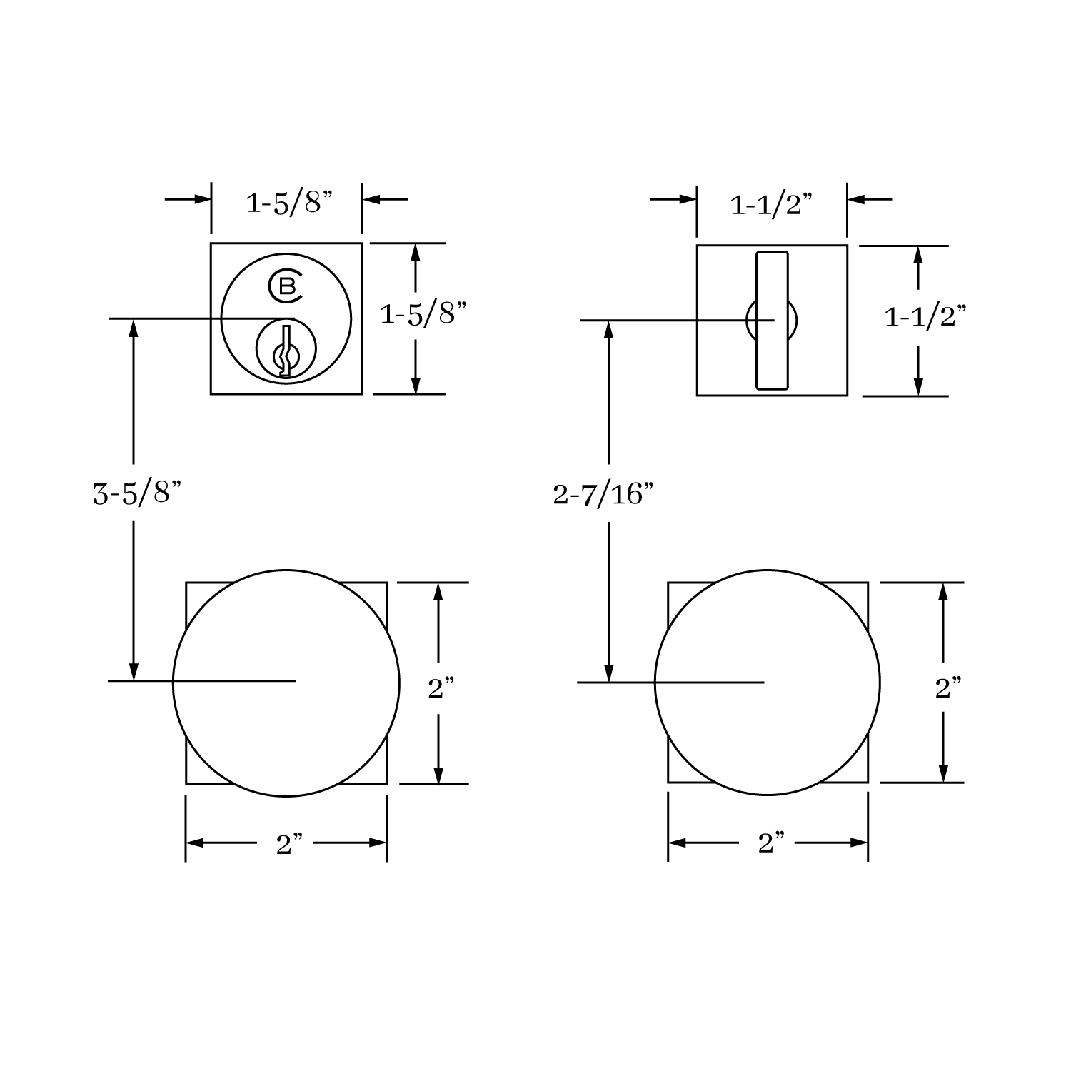 17024 Après Entrance Knob Set<br>Sectional