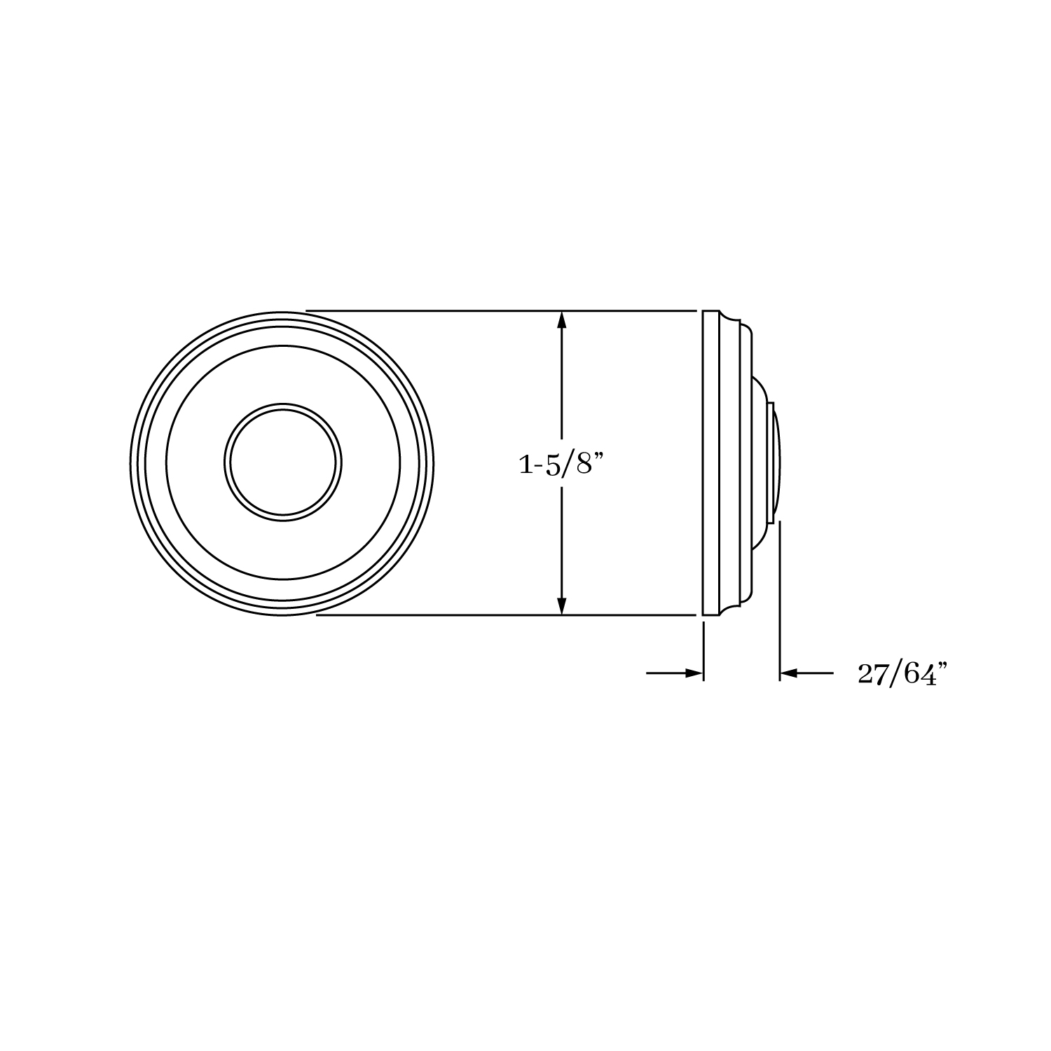 17040 Chautauqua Doorbell Escutcheon