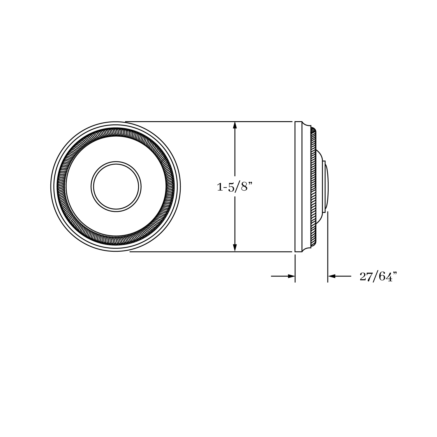 17041 Chautauqua Rope Doorbell Escutcheon