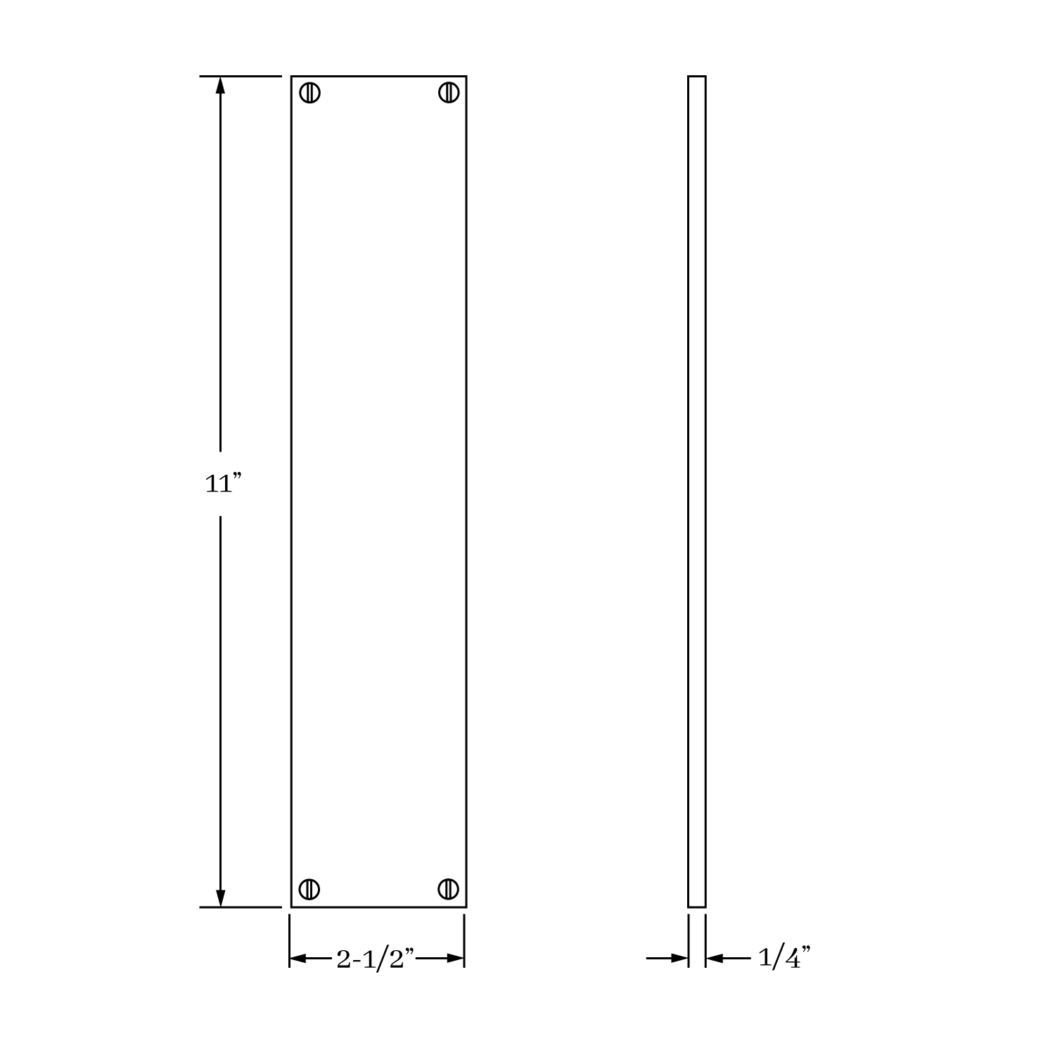 17080 Après Push Plate