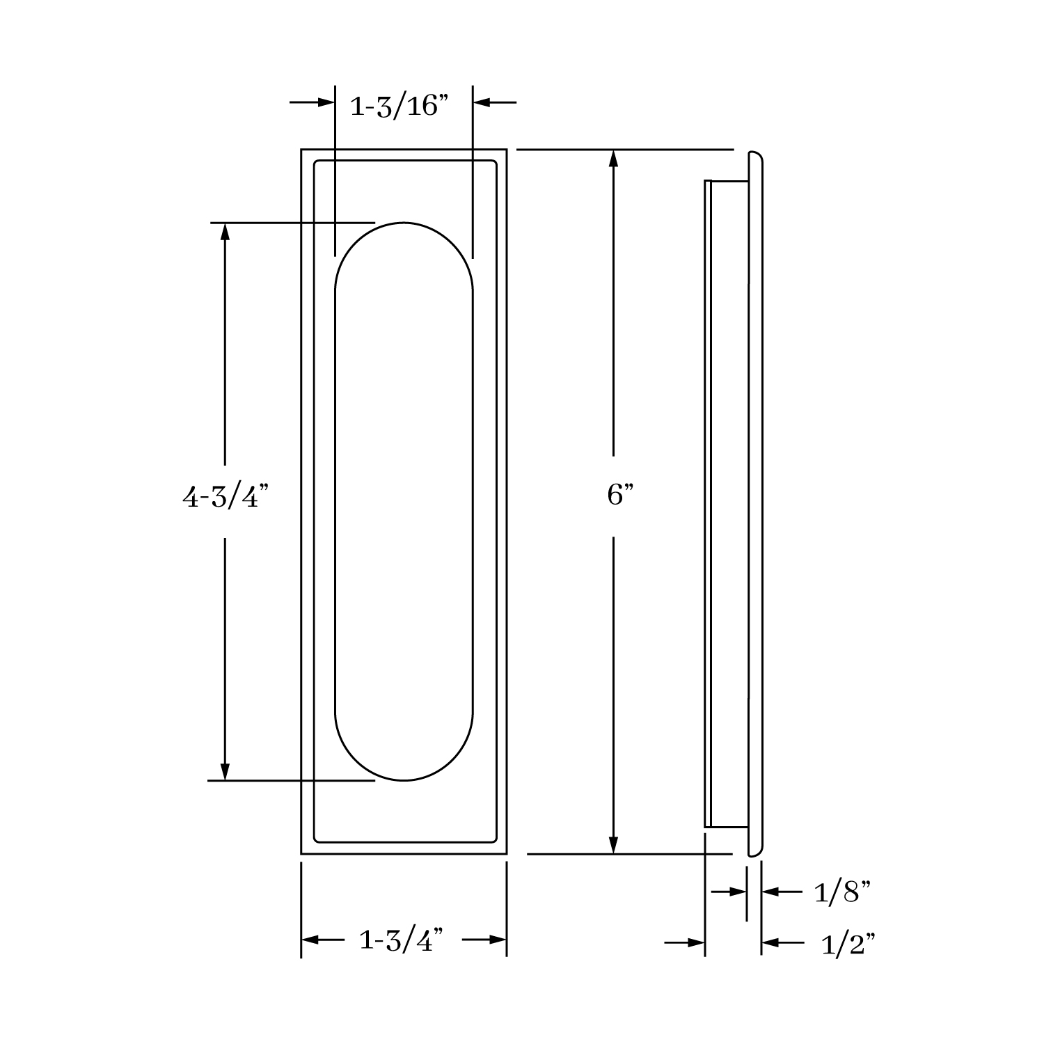 1711 Flush Pulls Flush Pull