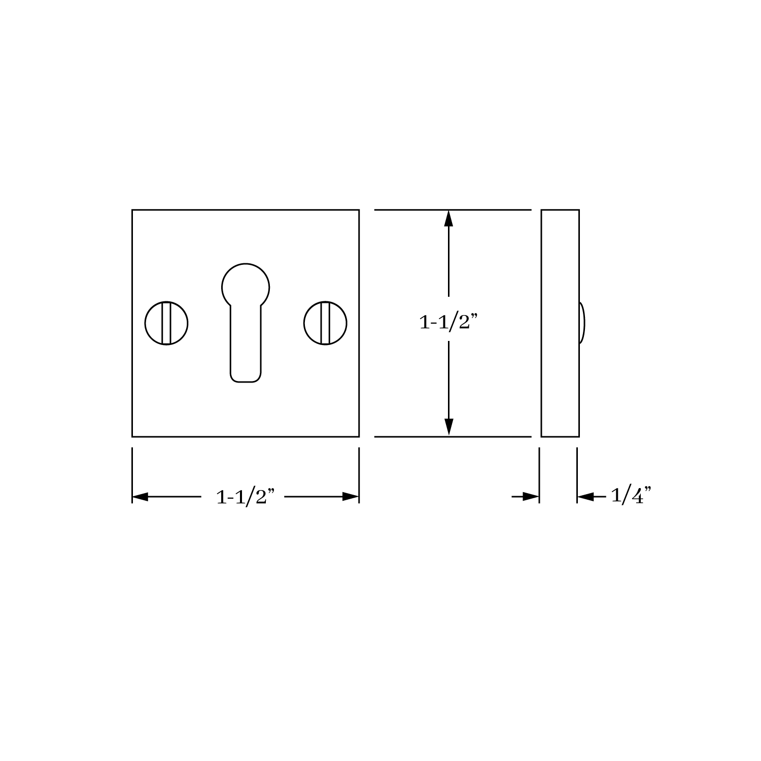 17166 Accessories Bit Key Escutcheon