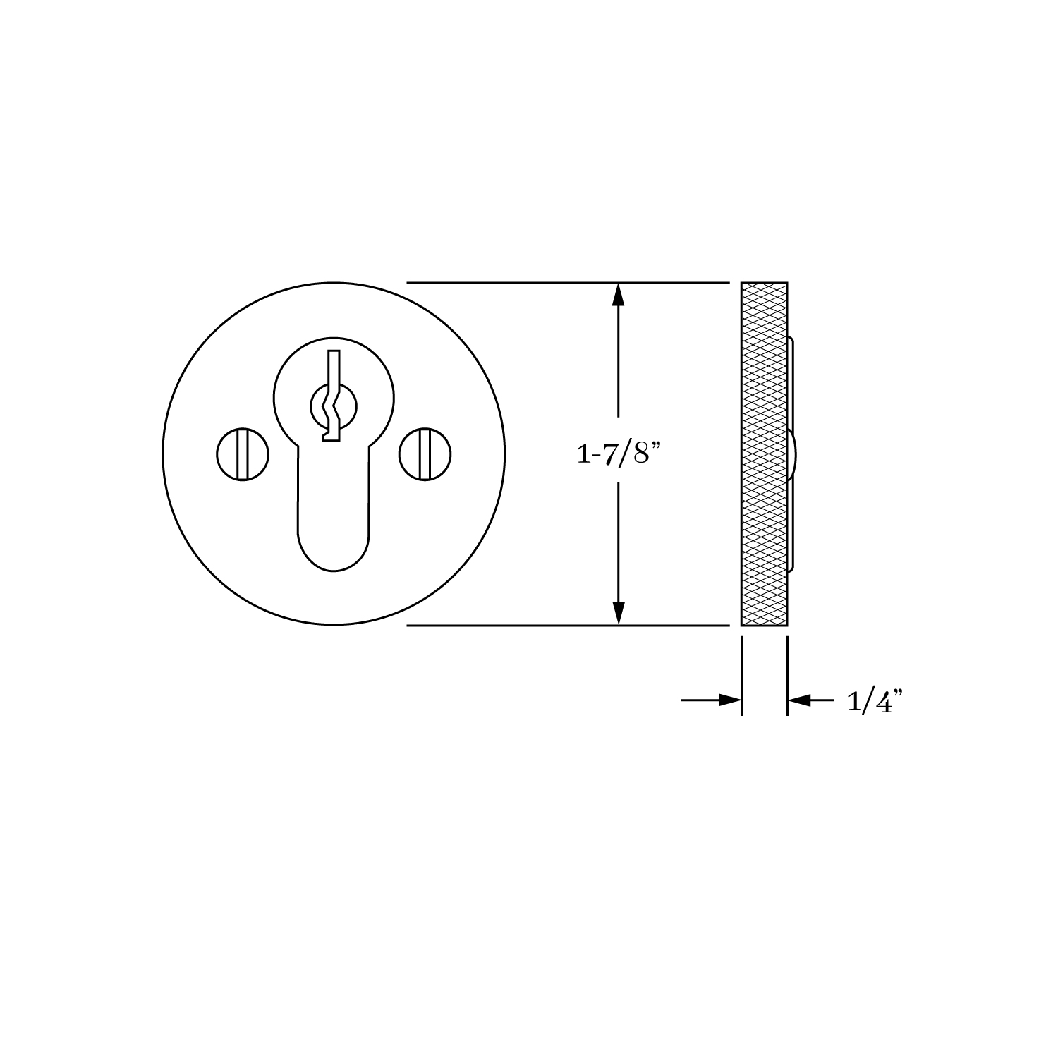 17167 Après Cross Hatch Slab Euro Cylinder Collar