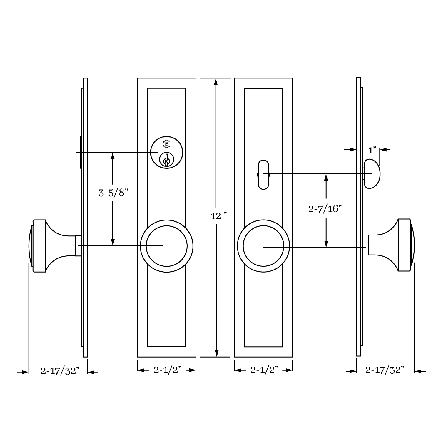 17520 Shore Entrance Knob Set