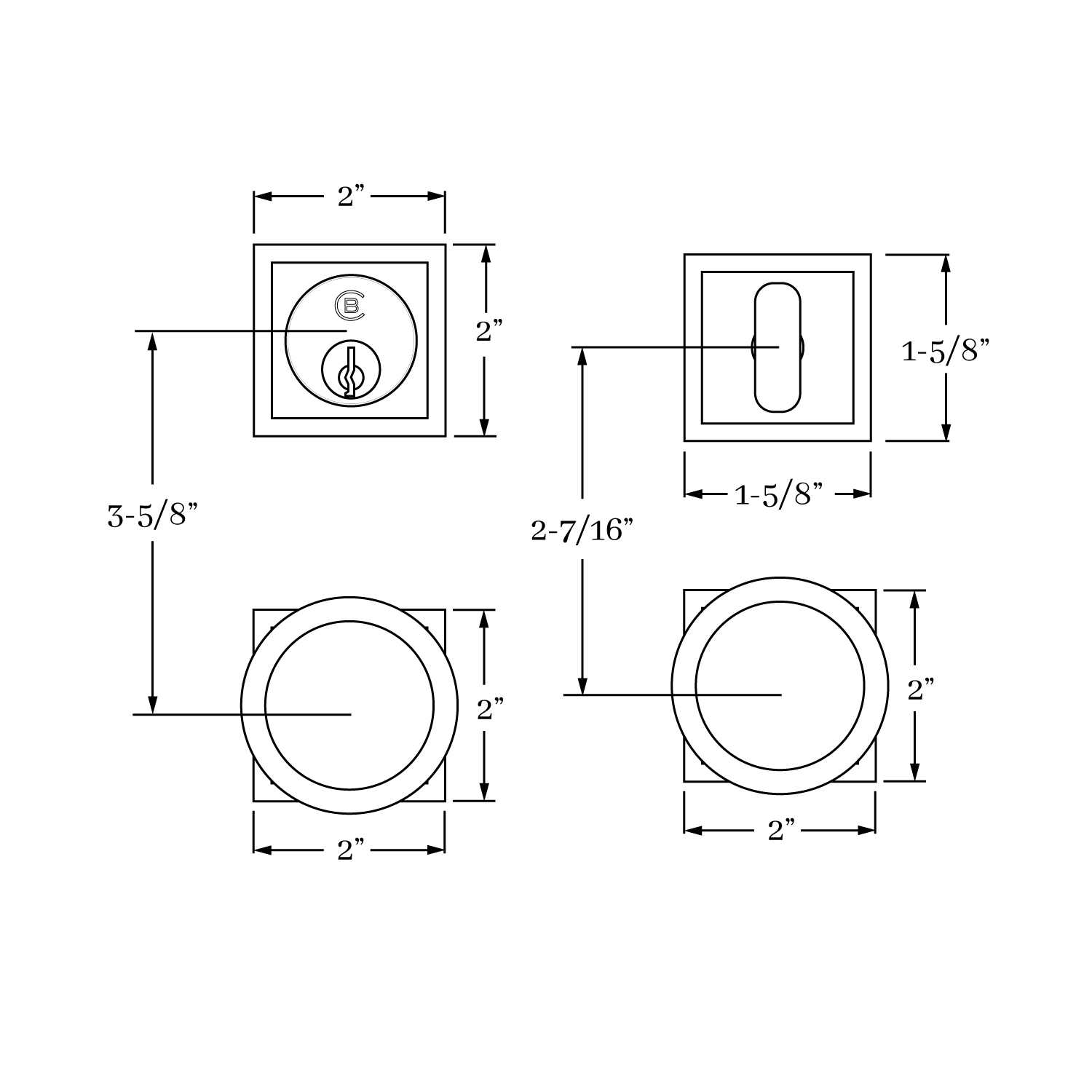 17524 Shore Entrance Knob Set <br>Sectional