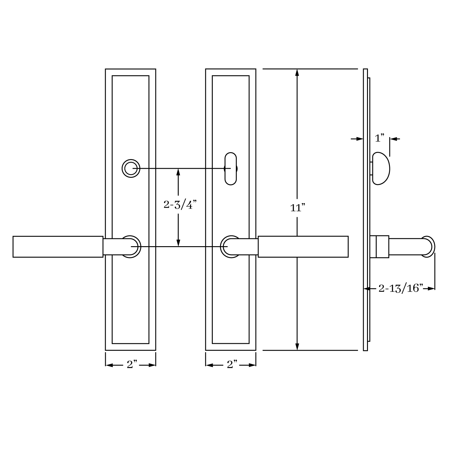 17528 Shore Lever and Escutcheon