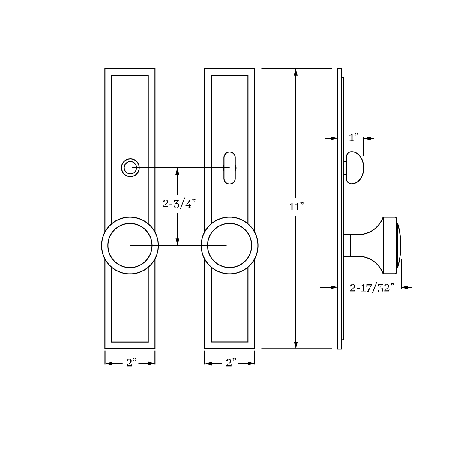 17535 Shore Knob and Escutcheon